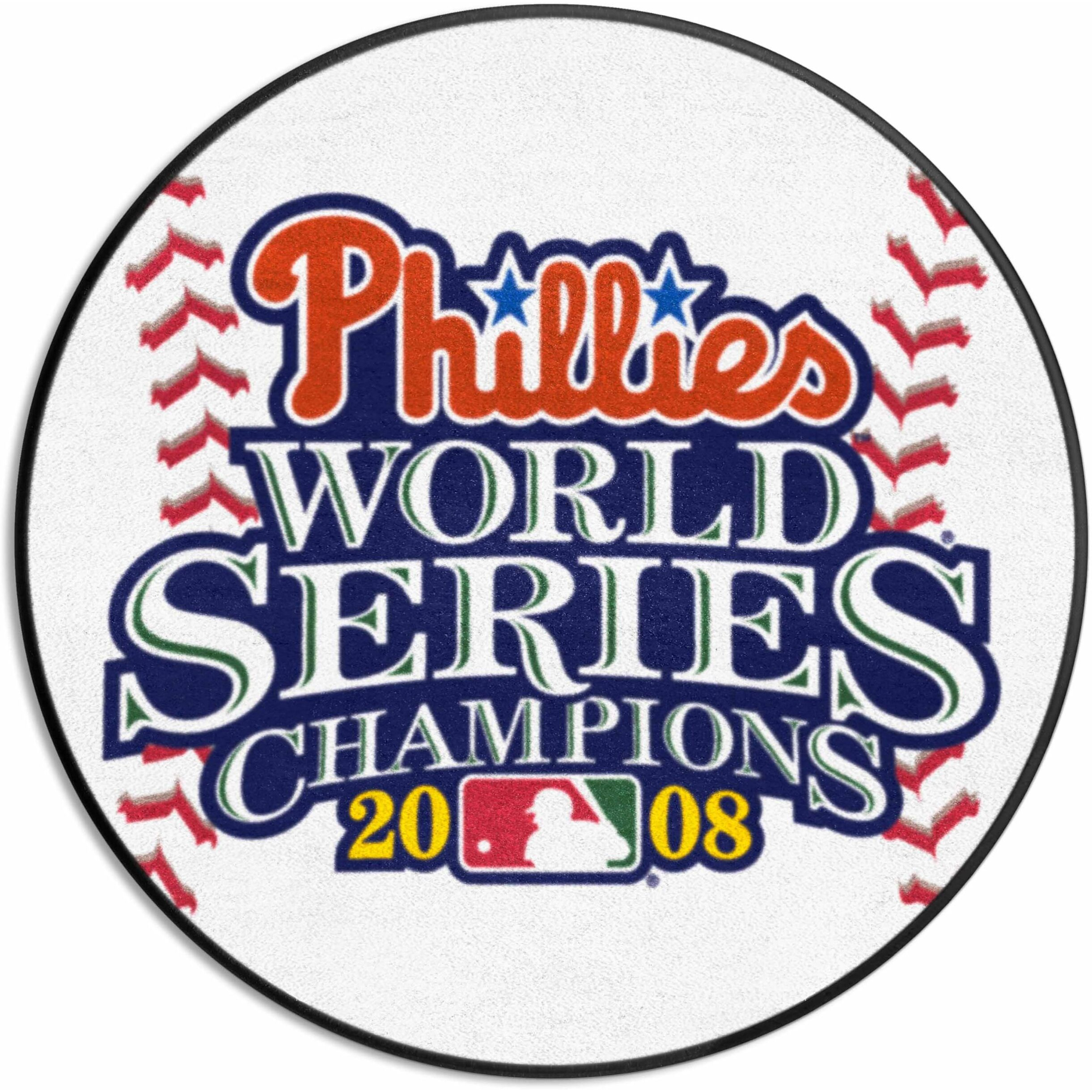 Fan Mats 9584 Philadelphia Phillies 2008 MLB World Series Champions Baseball Rug - 27in. Diameter