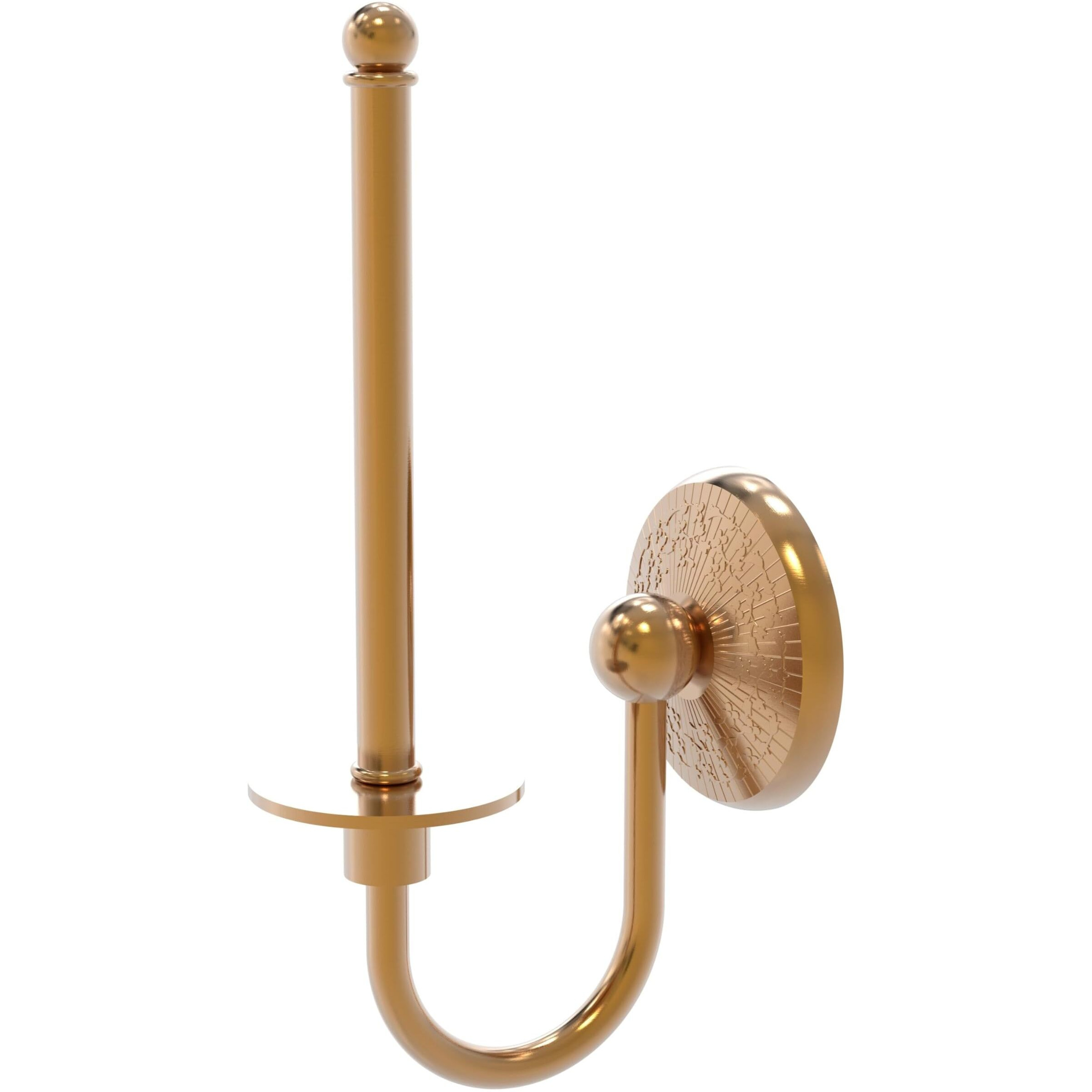 Allied Brass MC-24U-BBR Monte Carlo Collection Upright Tissue Toilet Paper Holder, Brushed Bronze