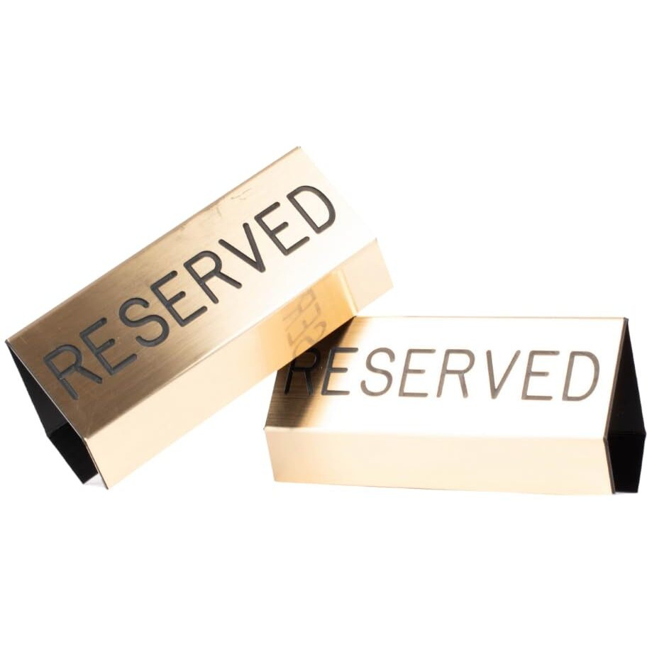 Sign-Reserved Pew-Brushed Gold (3X6)