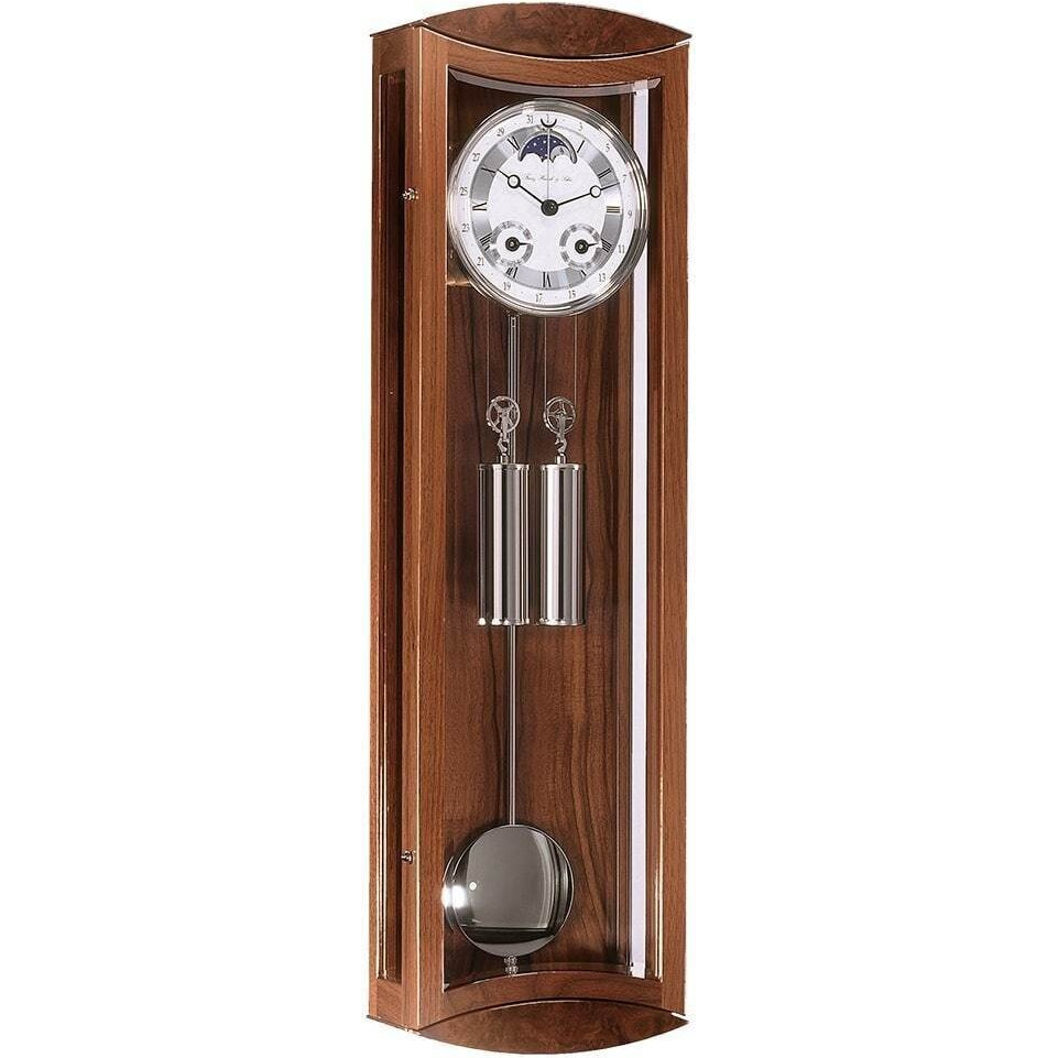 Hermle Clocks Mornington Wall Clock w Cable-Driven Movement in French Walnut