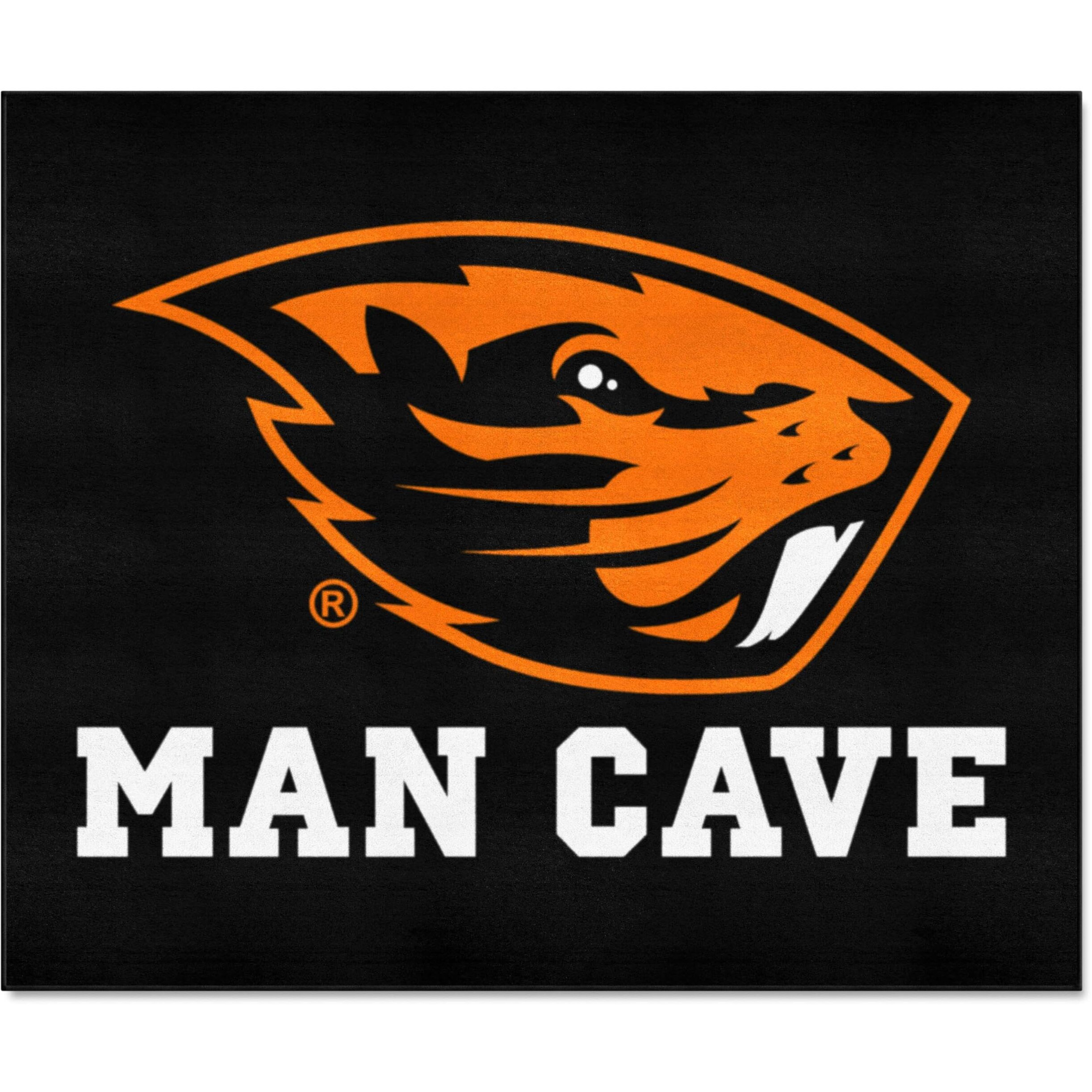 FANMATS 14594 Oregon State Beavers Man Cave Tailgater Rug - 5ft. x 6ft. Sports Fan Area Rug, Home Decor Rug and Tailgating Mat