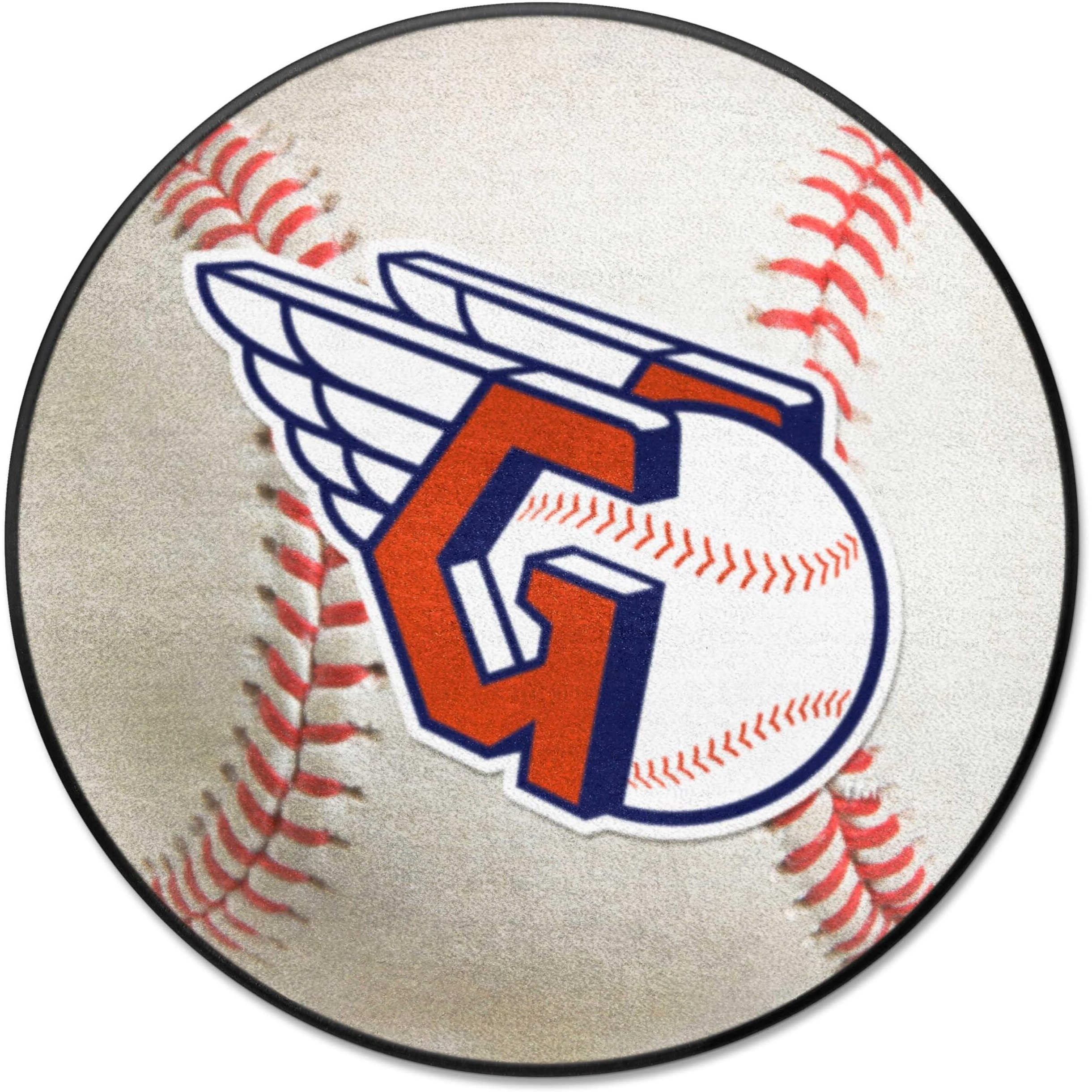 FANMATS 16912 Cleveland Indians Baseball Shaped Accent Rug - 27in. Diameter