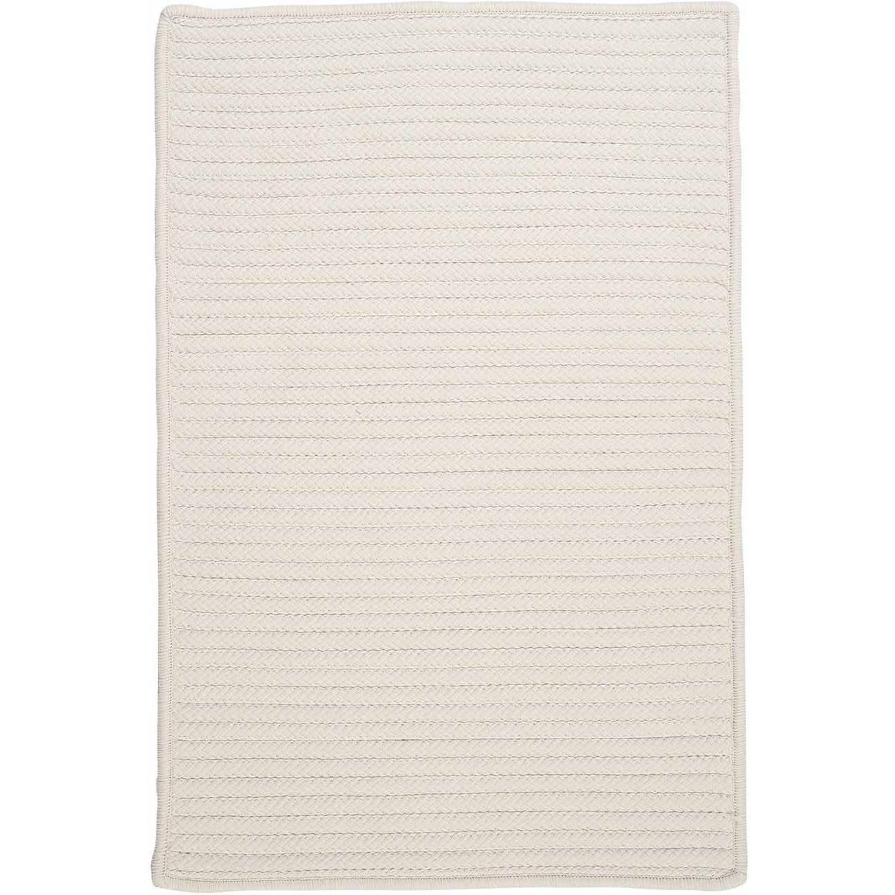 Colonial Mills Simply Home Solid Rectangular 12' x 15' Braided Modern Area Rug In White Solid