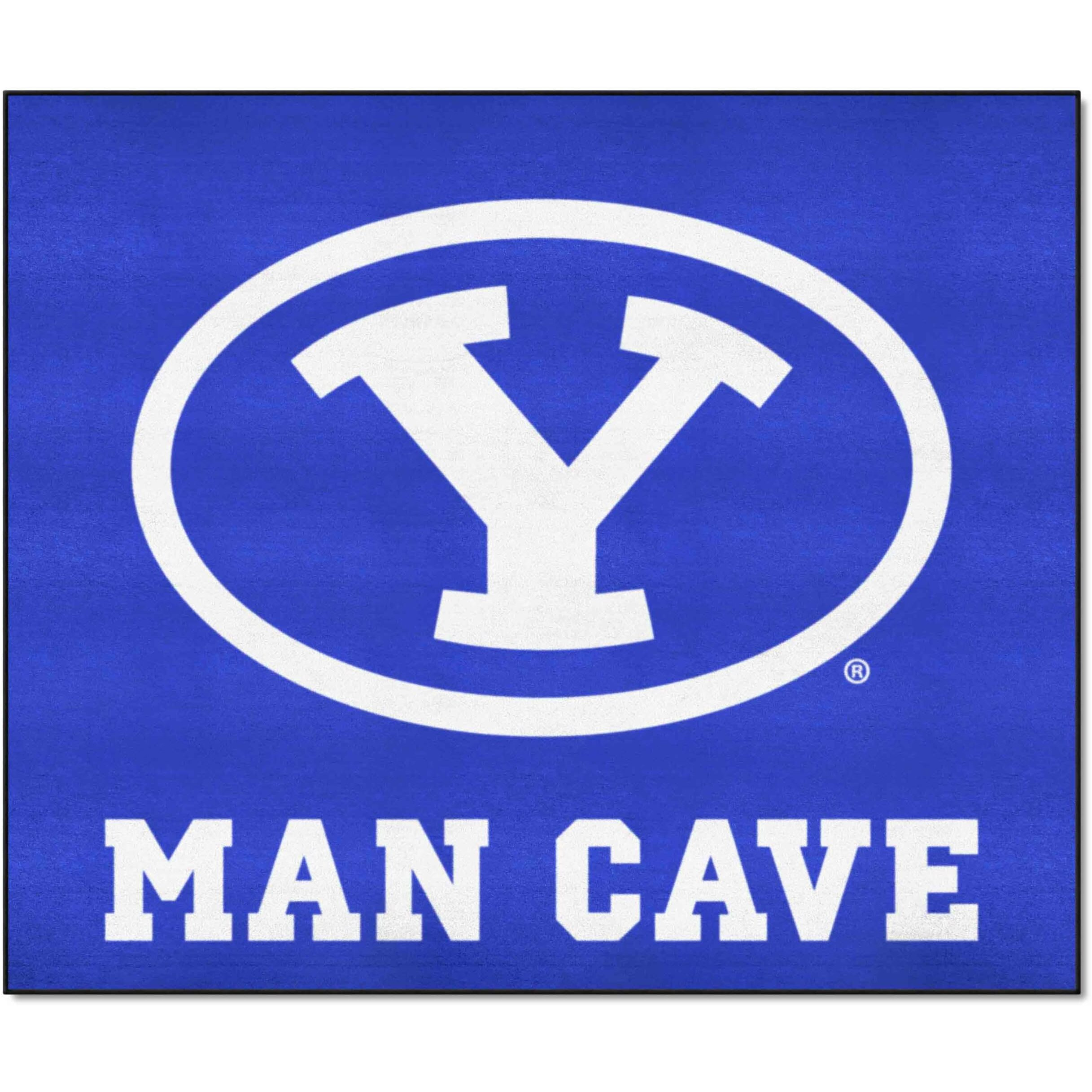 FANMATS 17256 BYU Cougars Man Cave UltiMat Rug - 5ft. x 8ft. | Sports Fan Area Rug, Home Decor Rug and Tailgating Mat