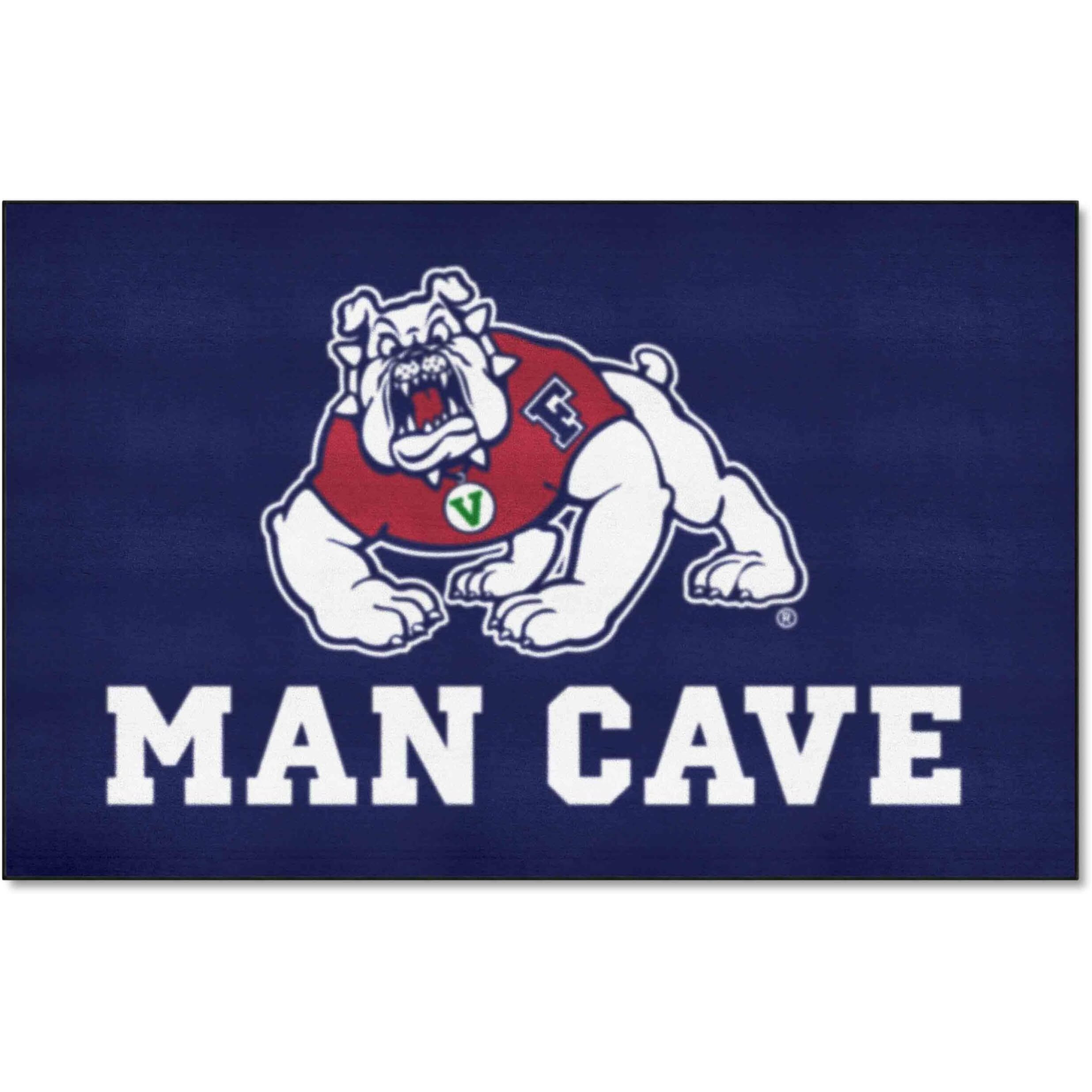 FANMATS 17264 Fresno State Bulldogs Man Cave UltiMat Rug - 5ft. x 8ft. | Sports Fan Area Rug, Home Decor Rug and Tailgating Mat - Navy