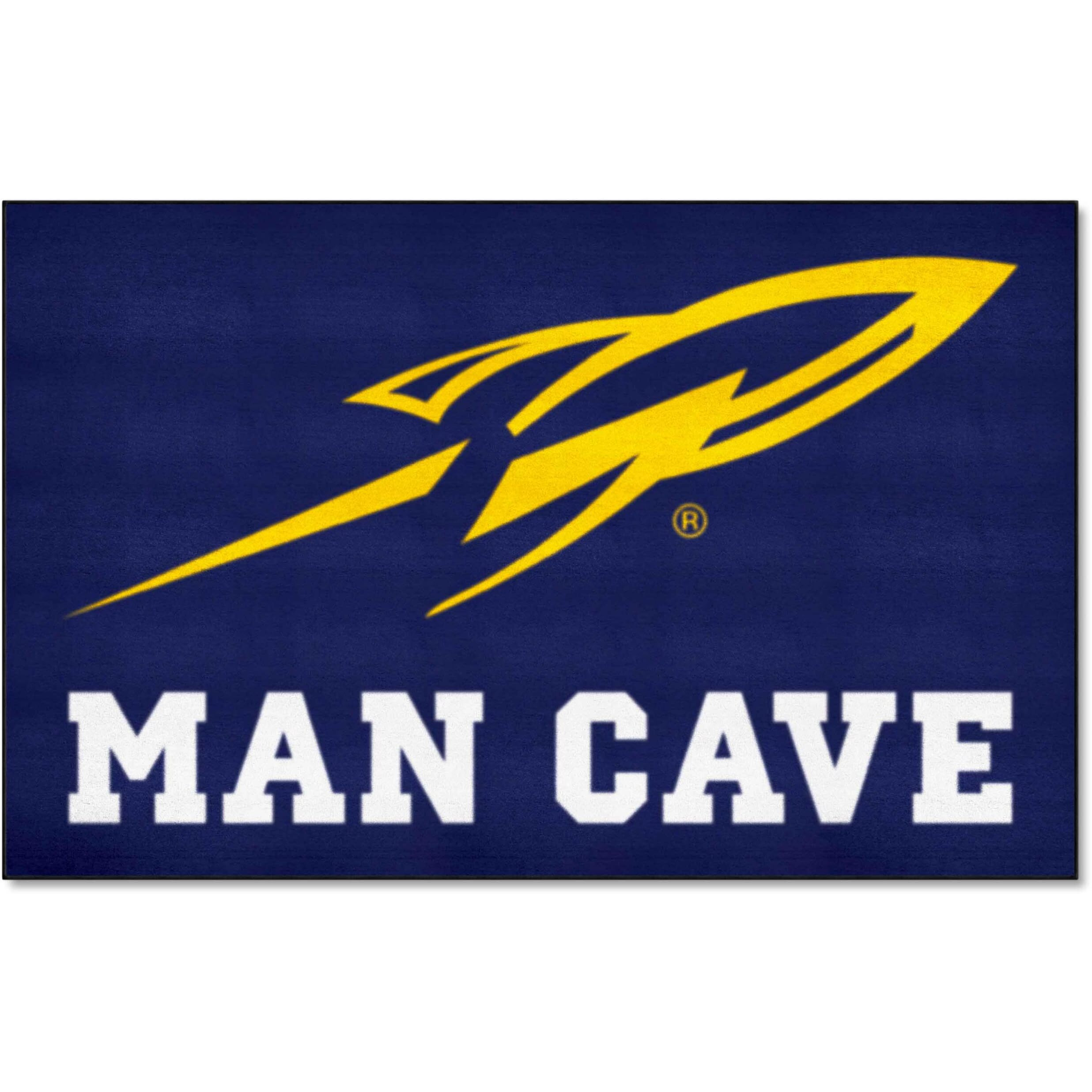 FANMATS 17327 Toledo Rockets Man Cave Tailgater Rug - 5ft. x 6ft. Sports Fan Area Rug, Home Decor Rug and Tailgating Mat