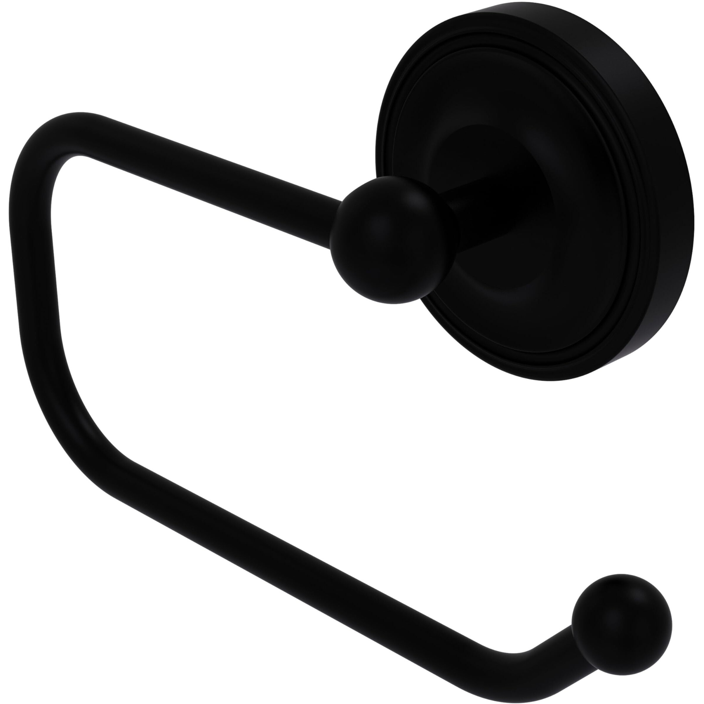 Allied Brass R-24E-BKM Regal Collection European Style Tissue Toilet Paper Holder, Matte Black