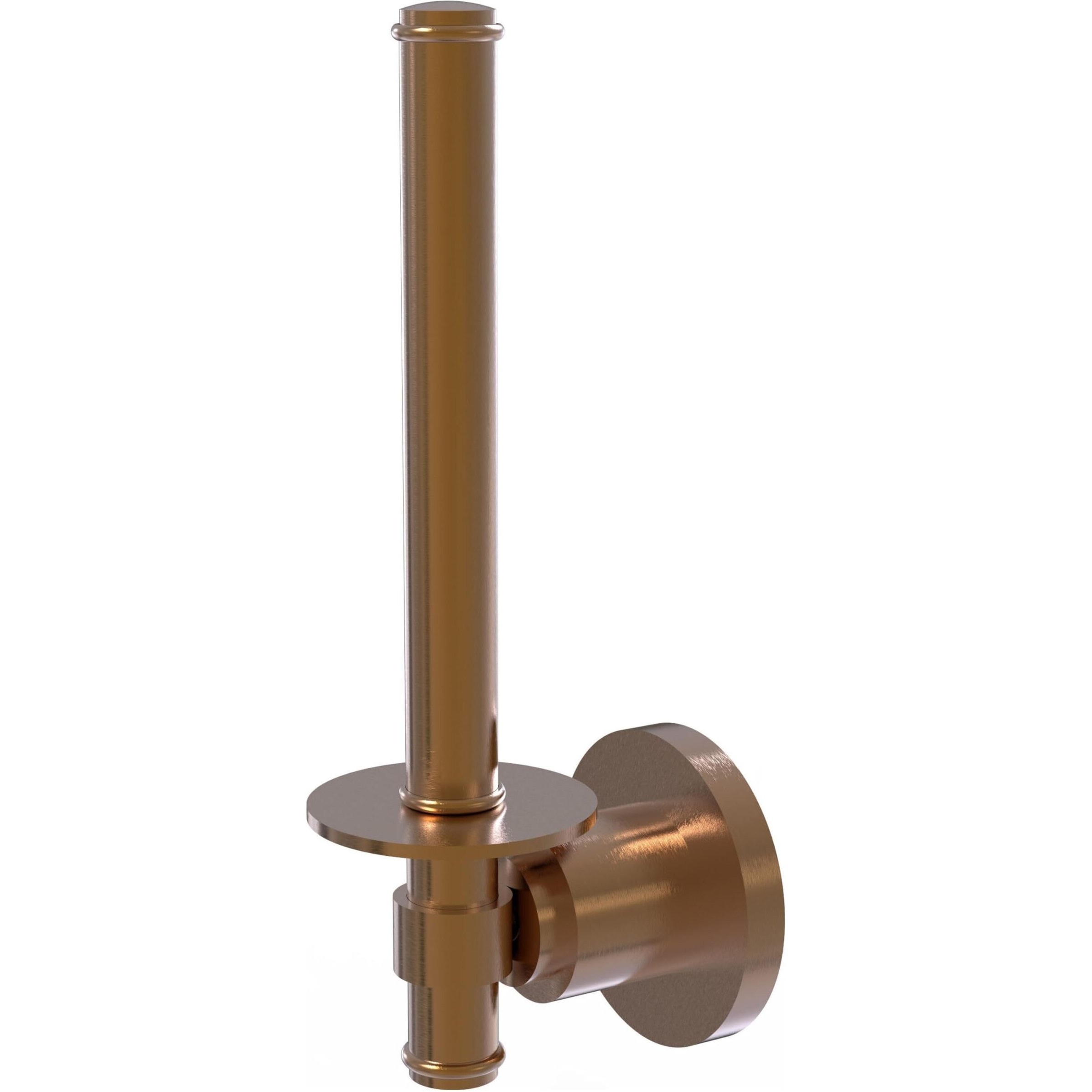 Allied Brass WS-24U-BBR Washington Square Collection Upright Tissue Toilet Paper Holder, Brushed Bronze