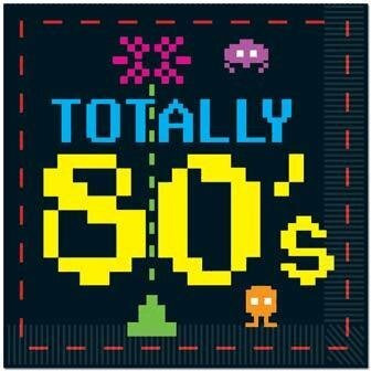 Totally 80's Luncheon Napkins (Pack of 6)