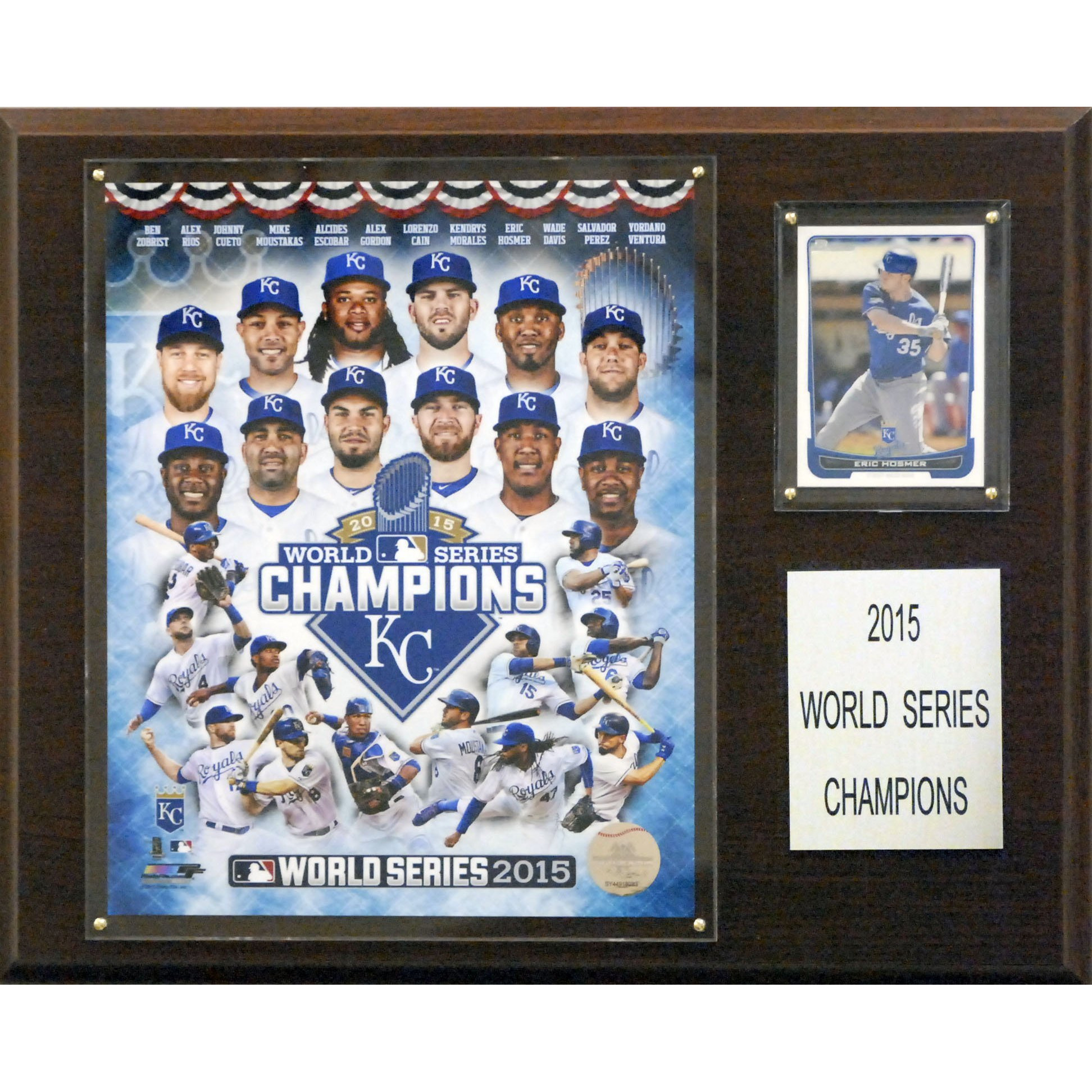 MLB Kansas City Royals 2015 World Series Champions Plaque, 12&quotx15"