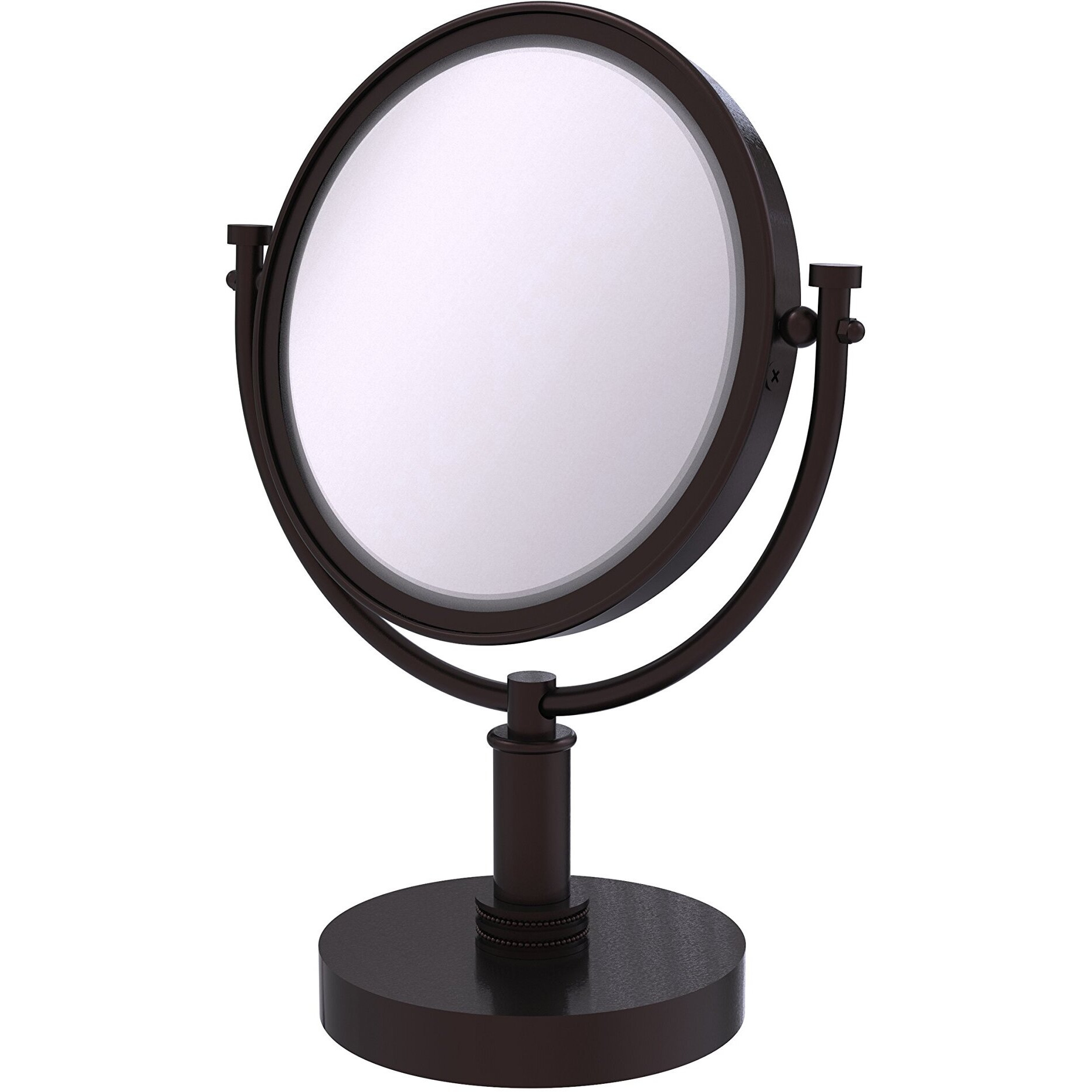 Allied Brass DM-4D/5X 8 Inch Vanity Top 5X Magnification Make-Up Mirror, Antique Bronze