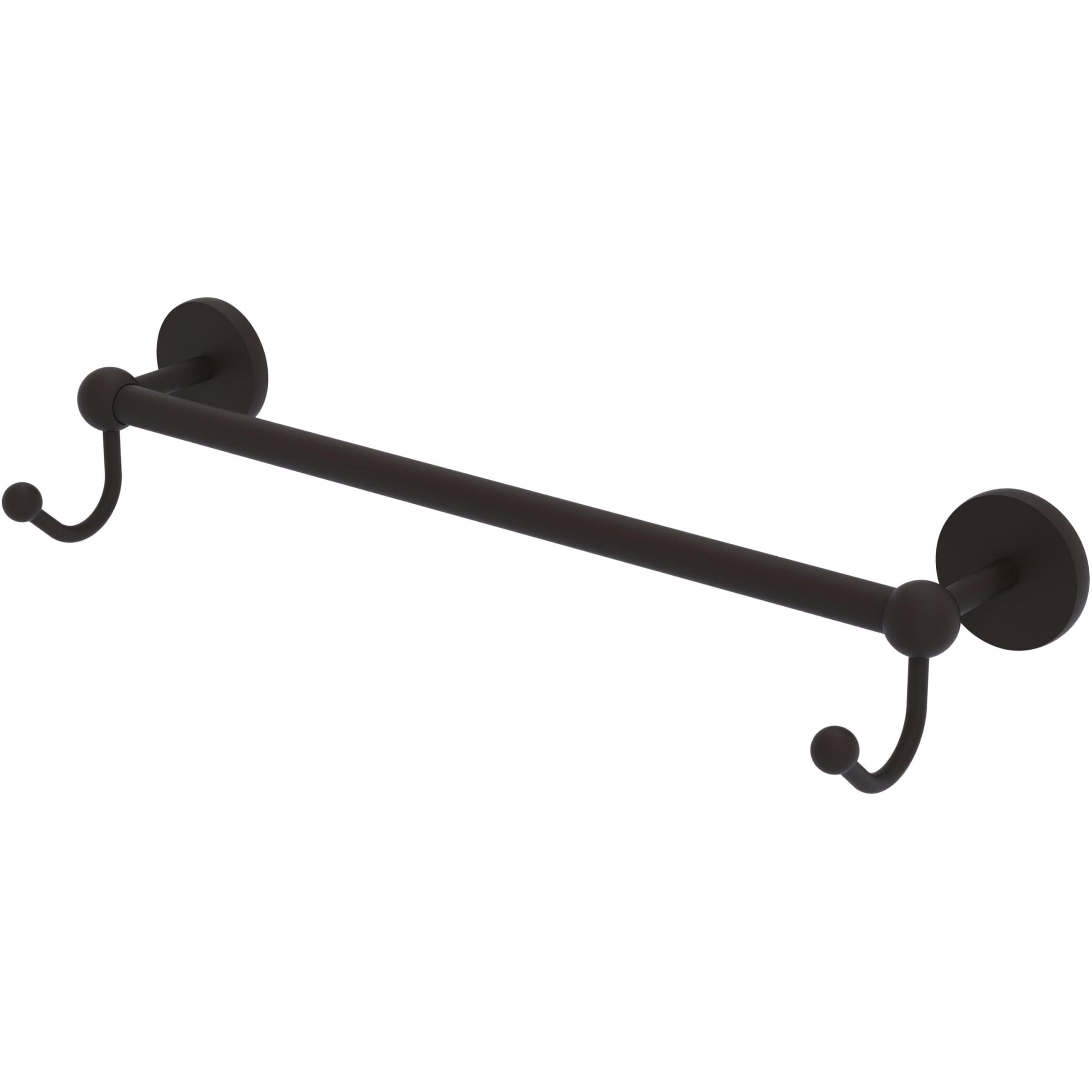 Allied Brass P1000-41-18-HK Prestige Skyline Collection 18 Inch Integrated Hooks Towel Bar, 18", Oil Rubbed Bronze