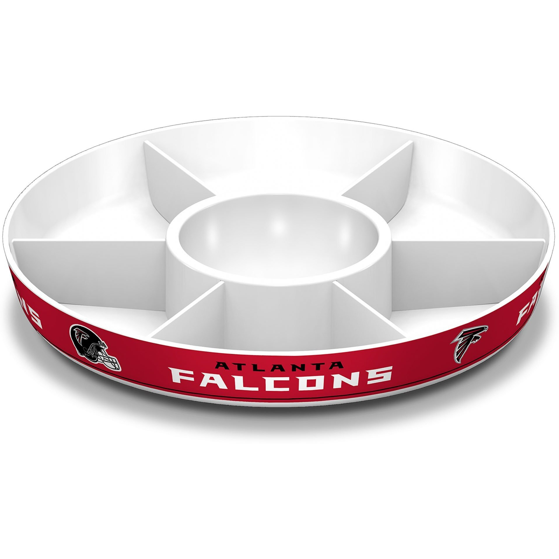 Fremont Die NFL Atlanta Falcons Party Platter, 14.5" Diameter, 14.5" Diameter, White/Team Colors