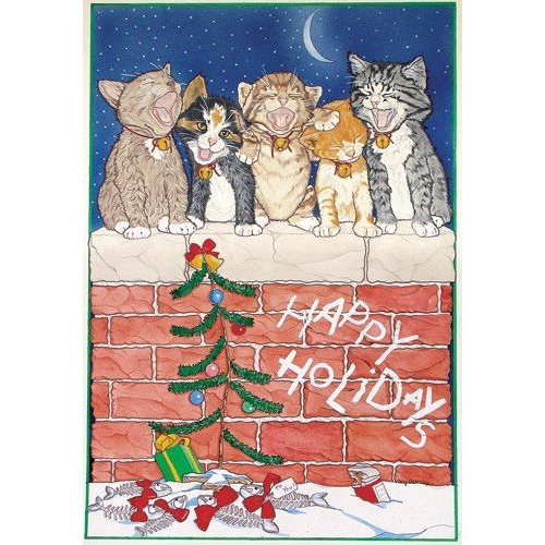 Pipsqueak Productions C457 Meow Mates Cat Christmas Boxed Cards - Pack of 10