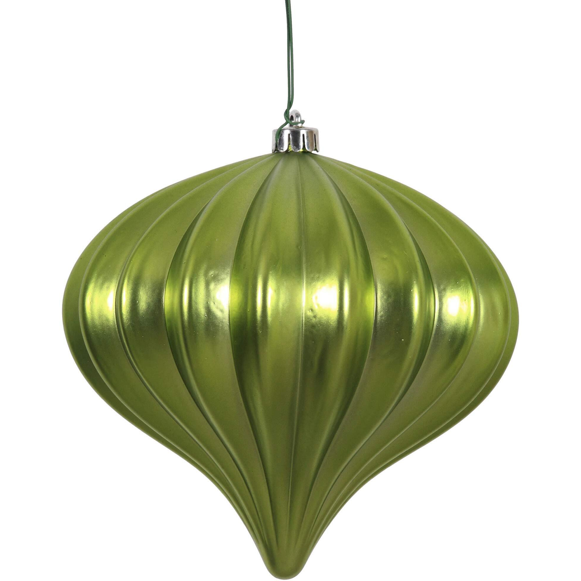 Vickerman 5.7" Lime Matte Onion Christmas Ornament, UV Treated, Set of 3