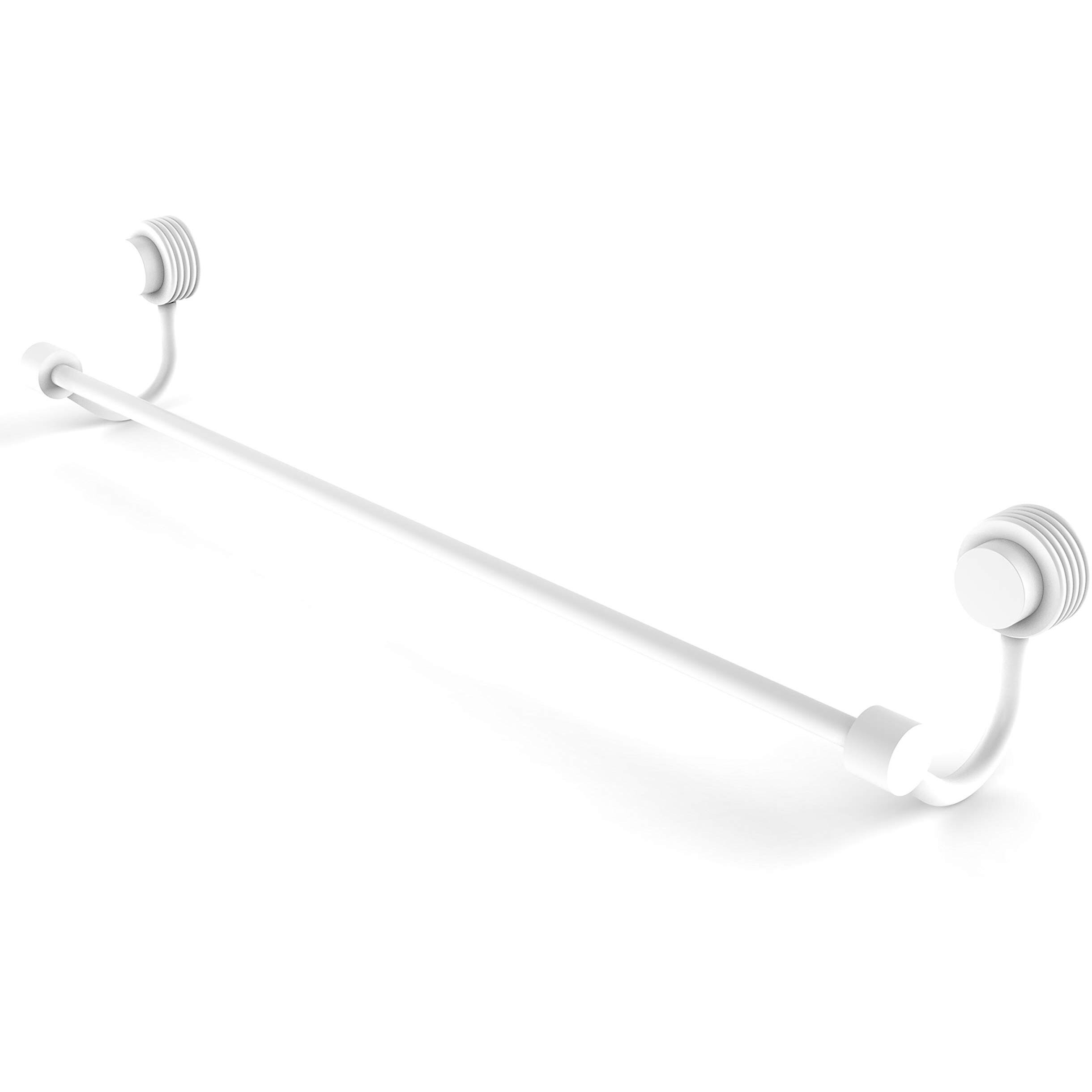 Allied Brass 421G/30 Venus Collection 30 Inch Groovy Accent Towel Bar, Matte White