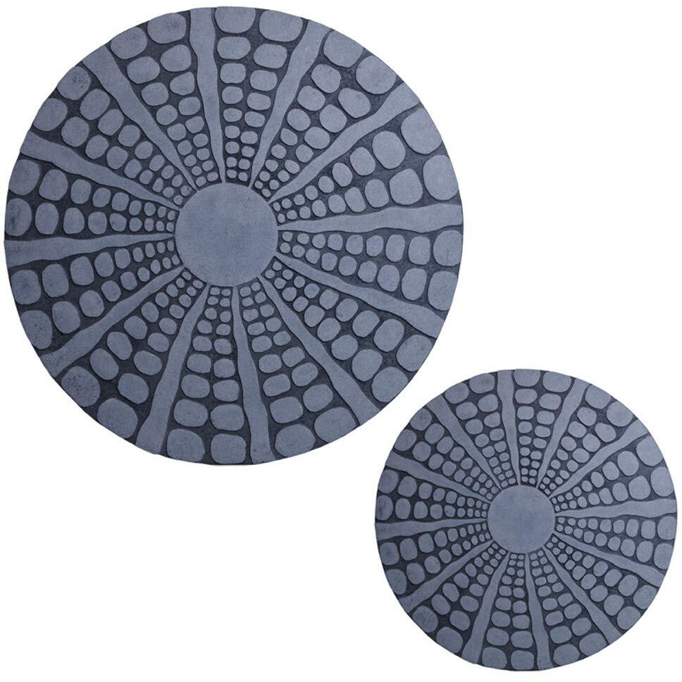 HomeRoots Decor 1-inch x 28-inch x 28-inch Sandstone, Round, Stardust Pebble Finish - Wall Decor