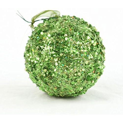 Distinctive Designs XO-565 150 mm Sequin Ball Ornament44 Green