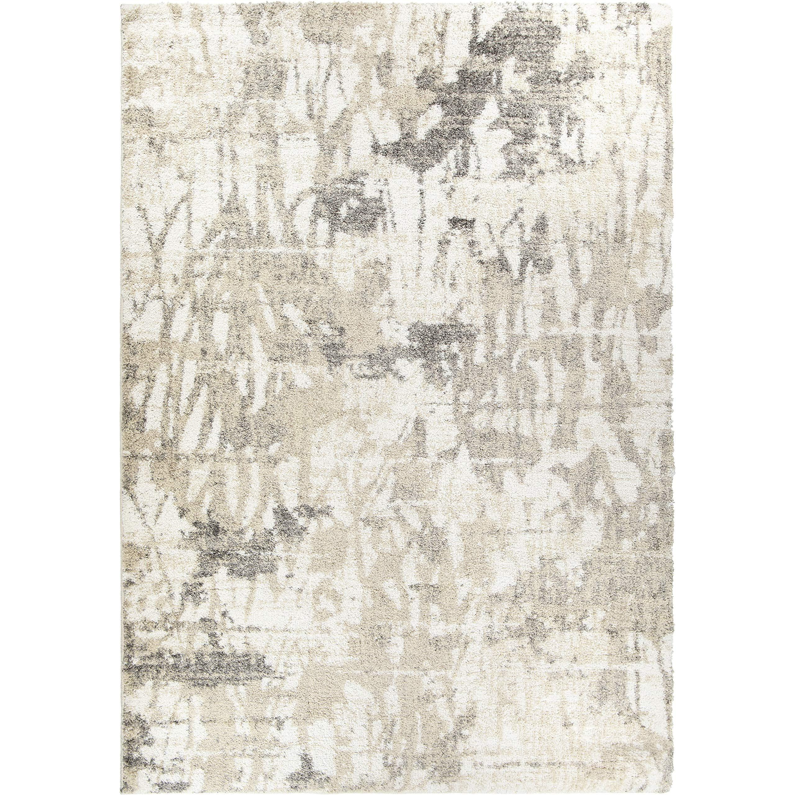 Orian Rugs Mystical Abstract Canopy - 5'3" x 7'6" Rectangle in Ivory, Contemporary Style Indoor Home Decor, Abstract Pattern, Plush Area Rug