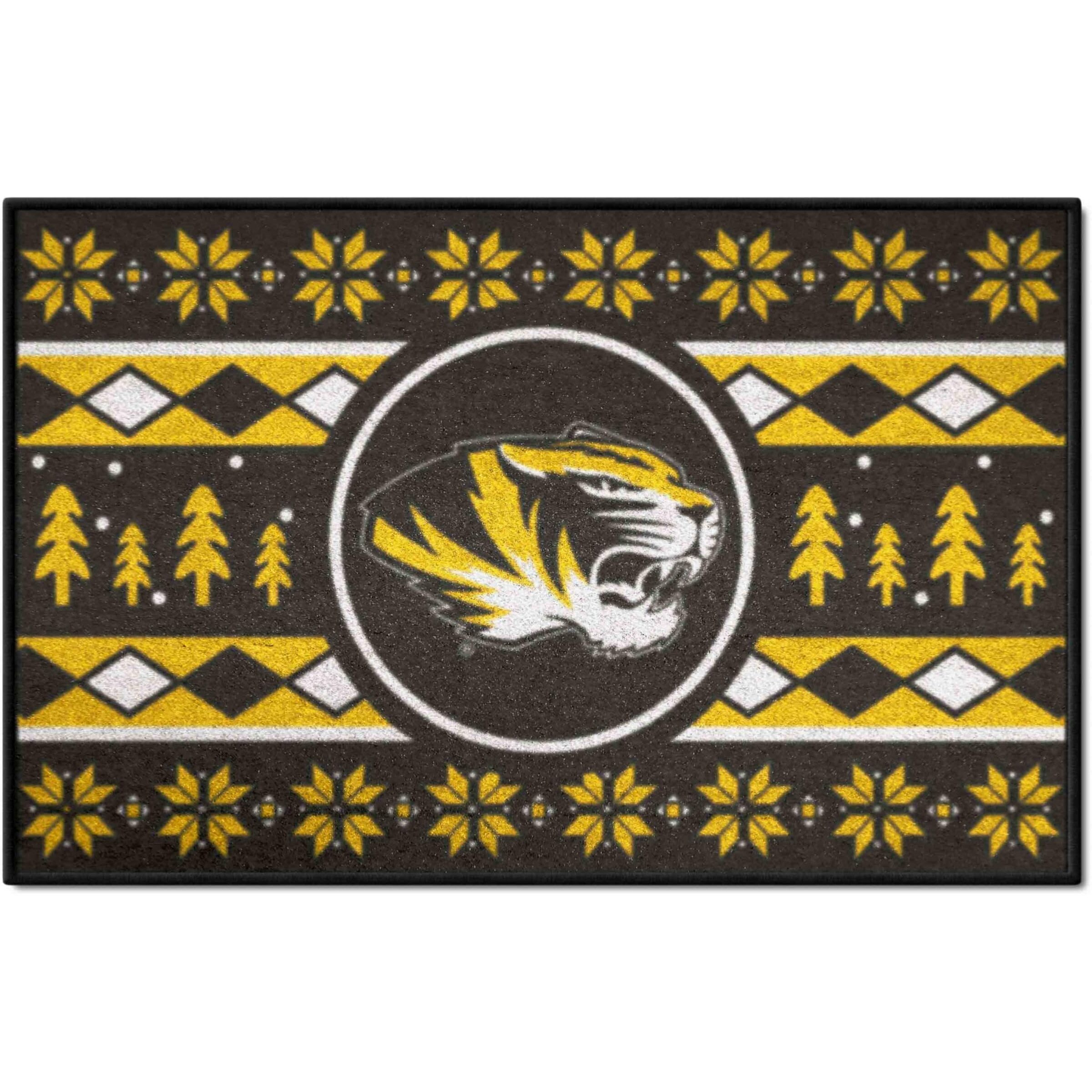 FANMATS 25844 NCAA - Missouri Tigers Holiday Sweater Starter Mat Accent Rug - 19in. x 30in. | Sports Fan Home Decor Rug and Tailgating Mat