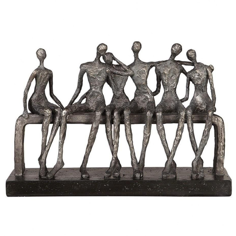 Uttermost Camaraderie - 14.5 inch Figurine - 14.5 inches wide by 4.25 inches deep