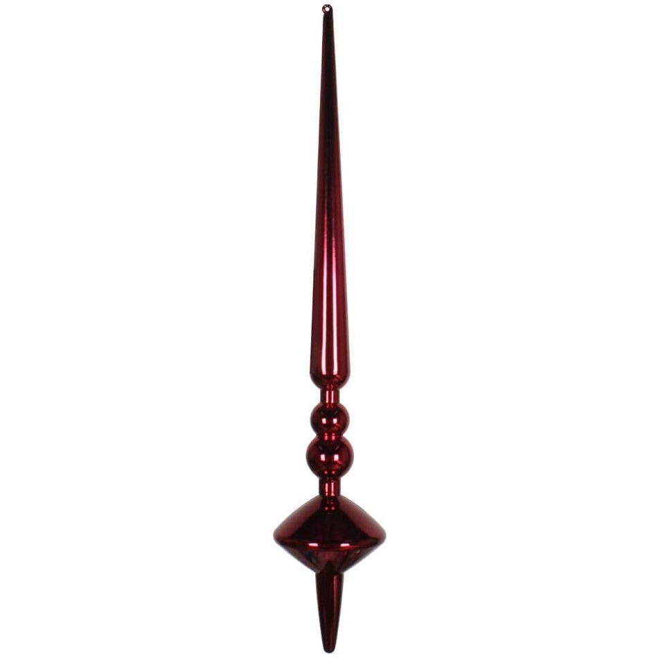 18" Wine Shiny Cupola Finial 2/Bag