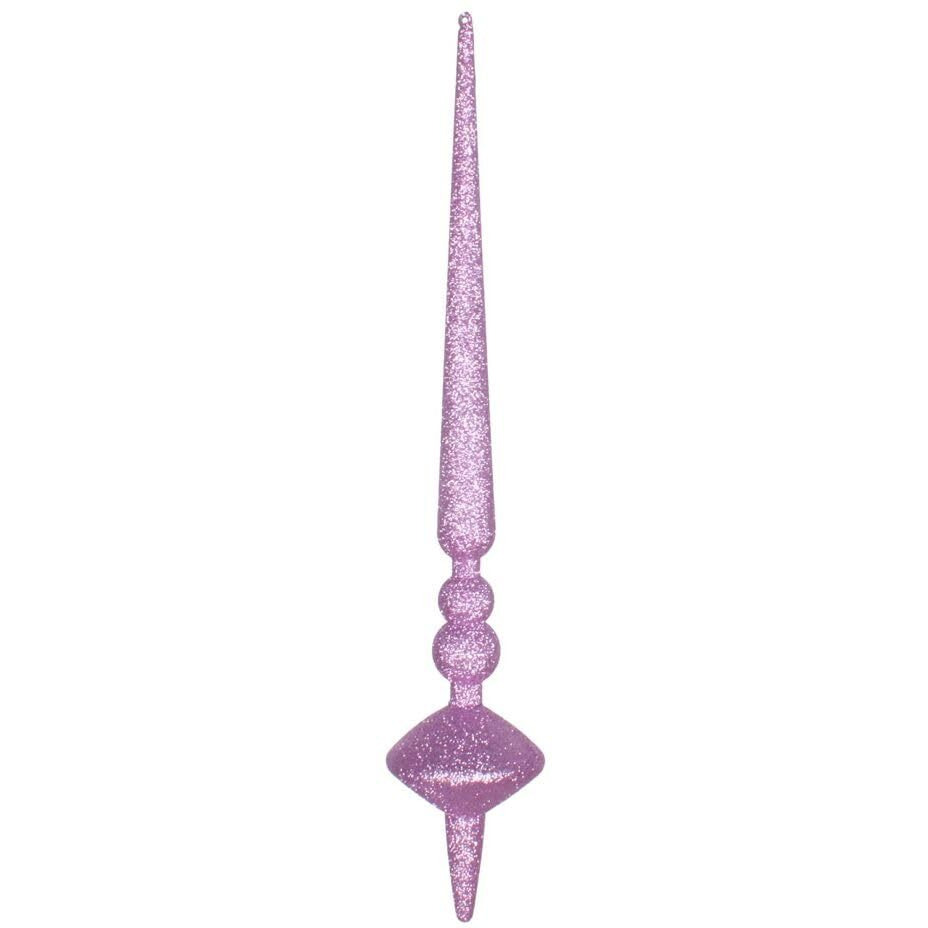 18" Orchid Glitter Cupola Finial 2/Bag