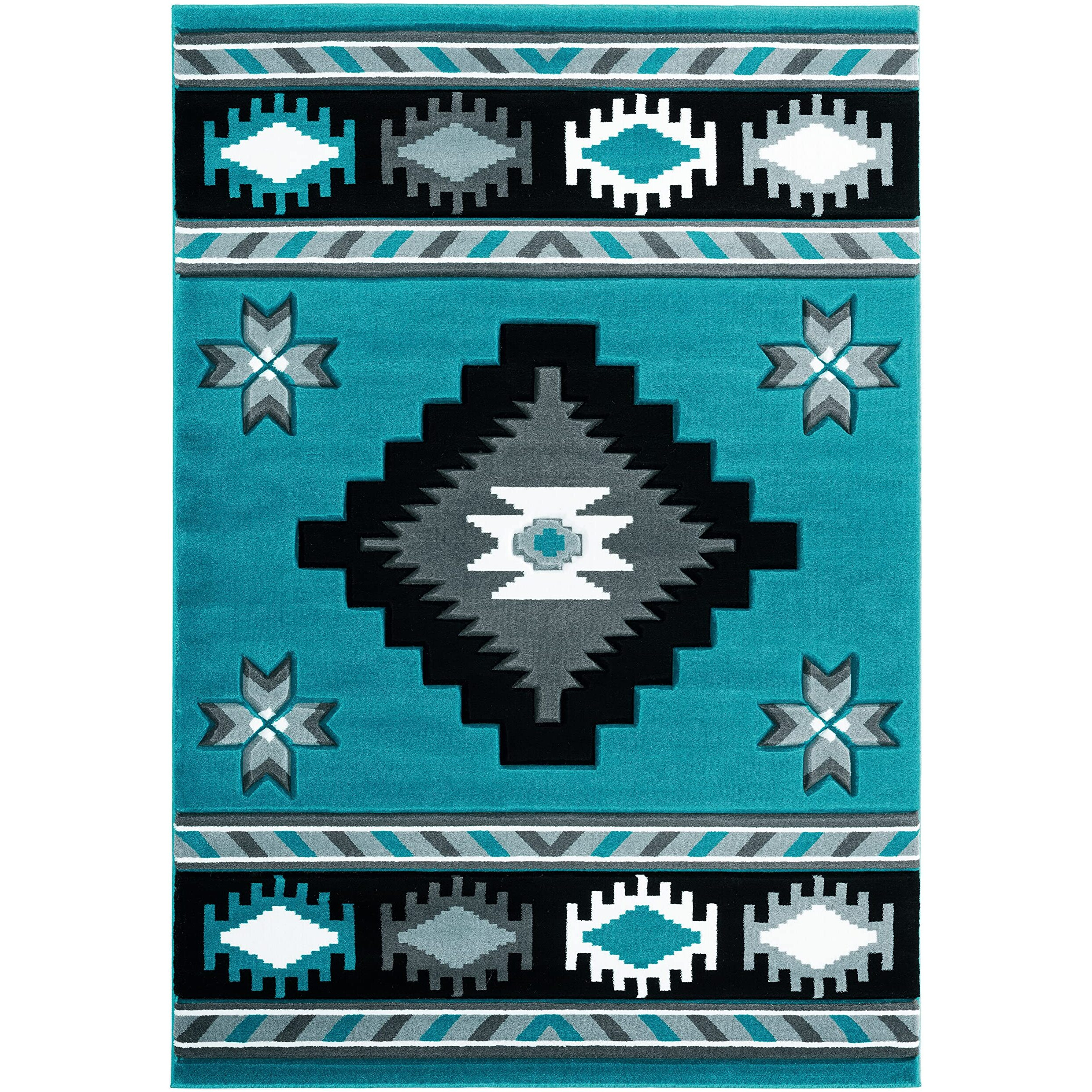 United Weavers of America Bristol Caliente Turquoise Area Rug, 7'10" x 10'6"