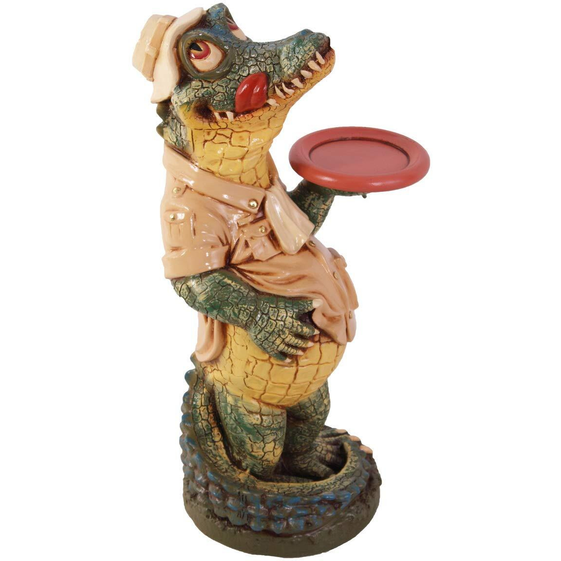 AFD Home Crocodile Butler 2ft Statue Novelty Decor