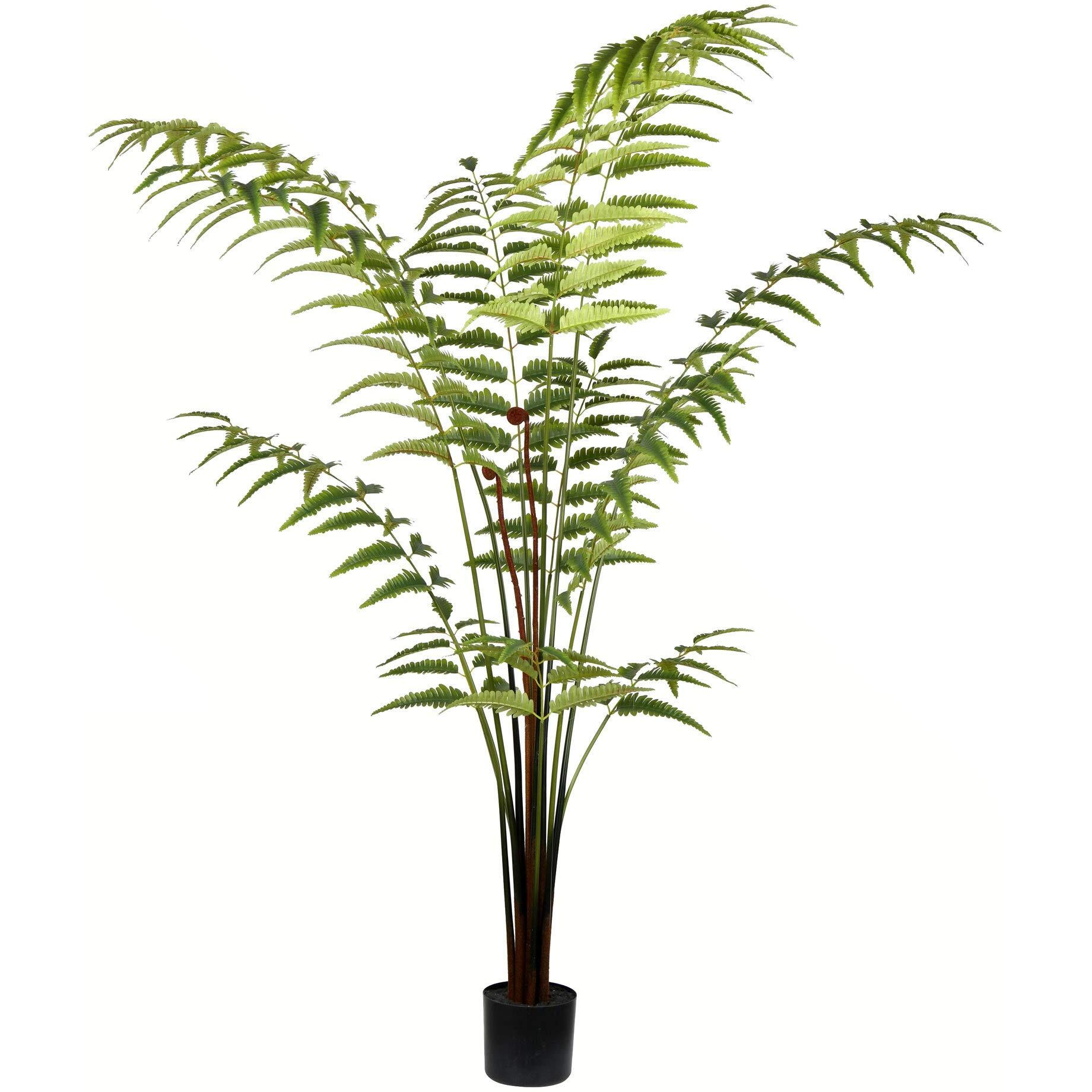 Vickerman 6' Artificial Potted Leather Fern.