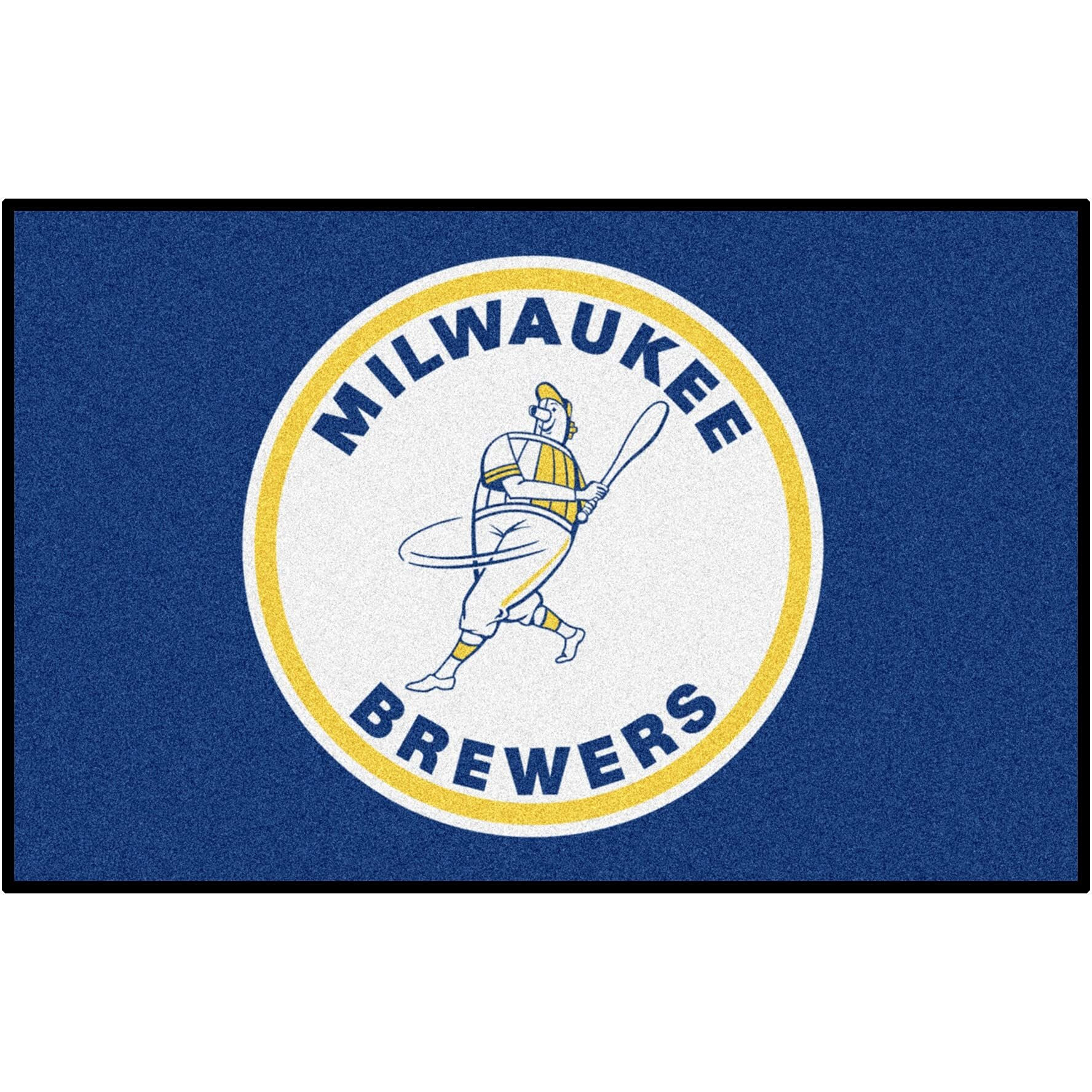 FANMATS 2020 MLB - Milwaukee Brewers Retro Collection Rug - 19in. x 30in. - (1970) | Sports Fan Home Decor Rug and Tailgating Mat