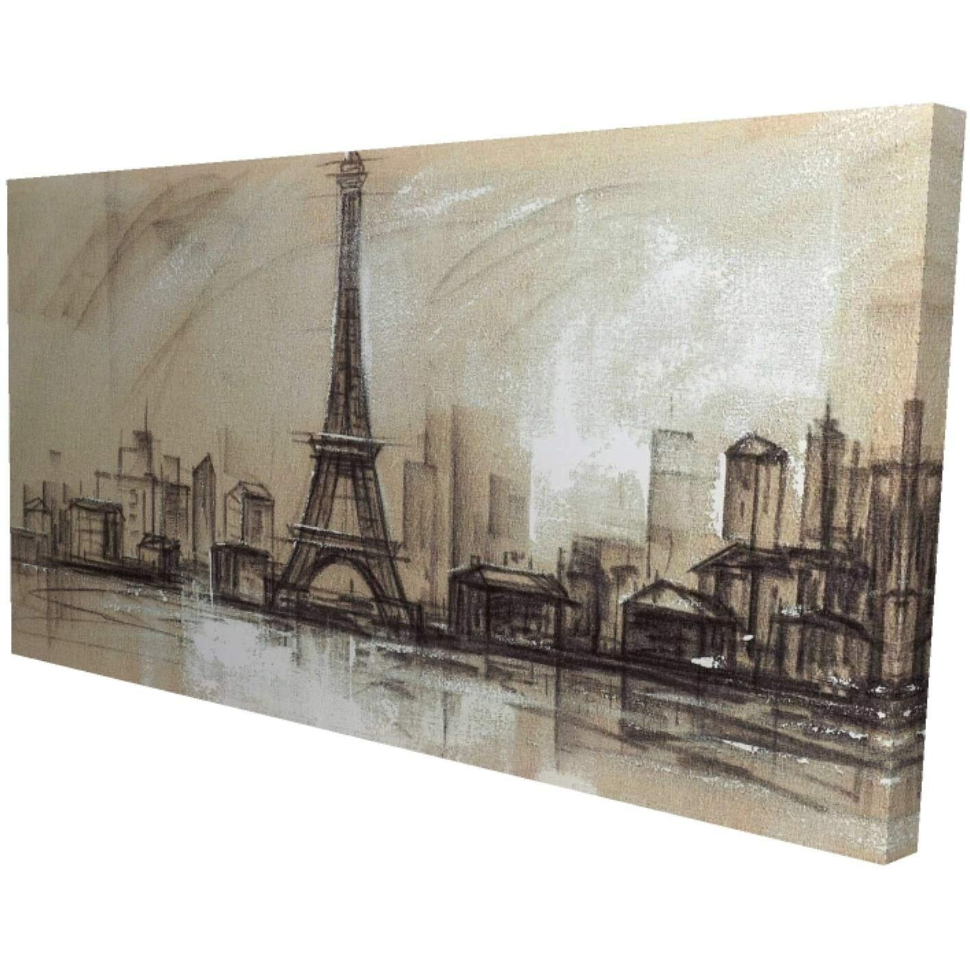 Begin Eiffel Tower Sketch - Print on Canvas Edition