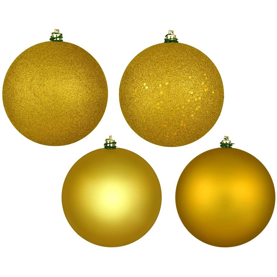 Vickerman 661147-3" Medallion 4-Finish Ball Christmas Christmas Tree Ornament (16 Pack) (N590846)