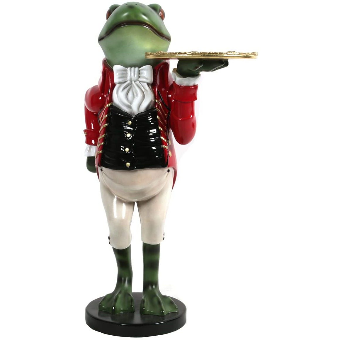 AFD Home Freddy The Frog 3ft Waiter tatue with Tray Restaurant Kitchen Decor Collectible