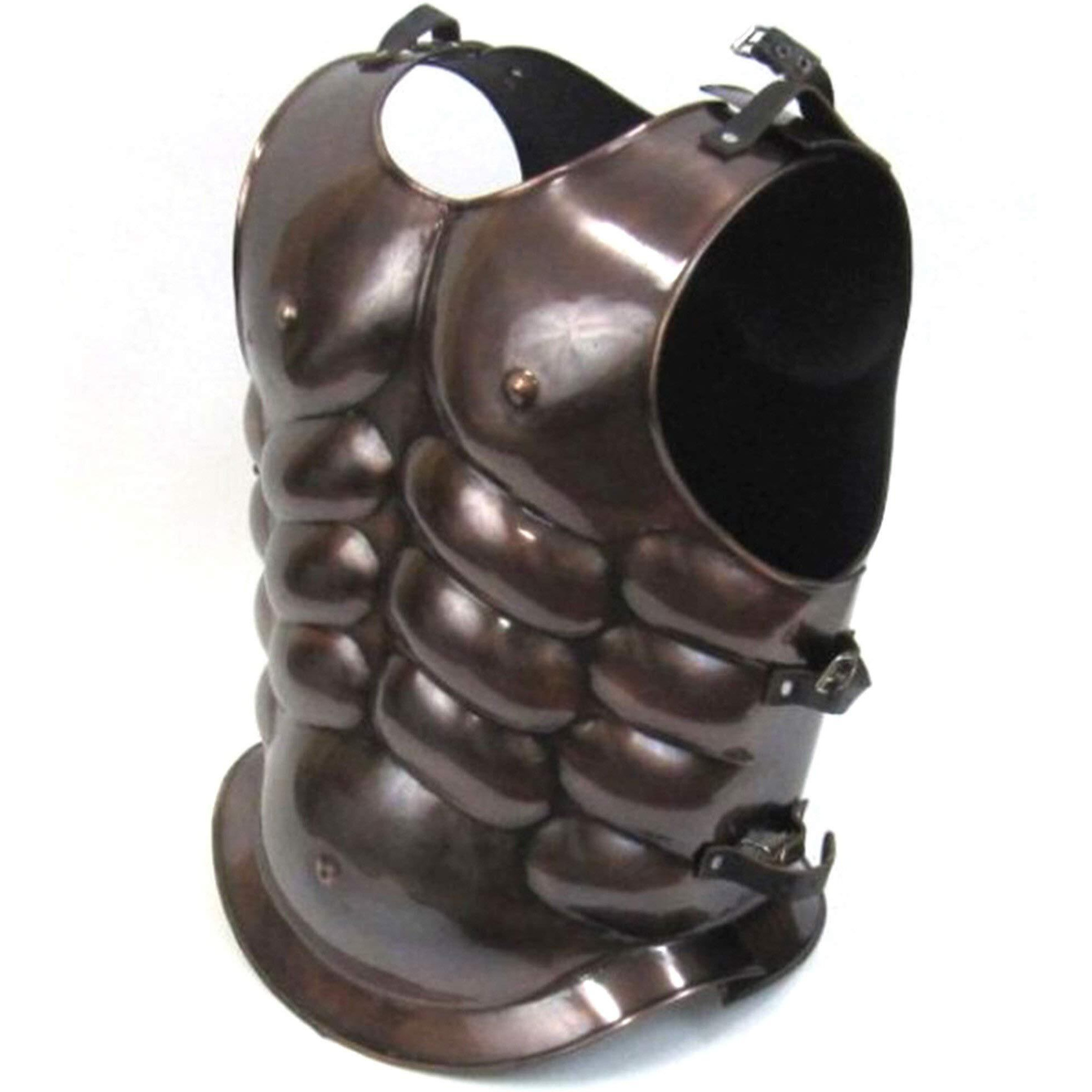 INDIA OVERSEAS TRADING CORP Steel Breast Plate Muscle Armor Copper Antique Finish