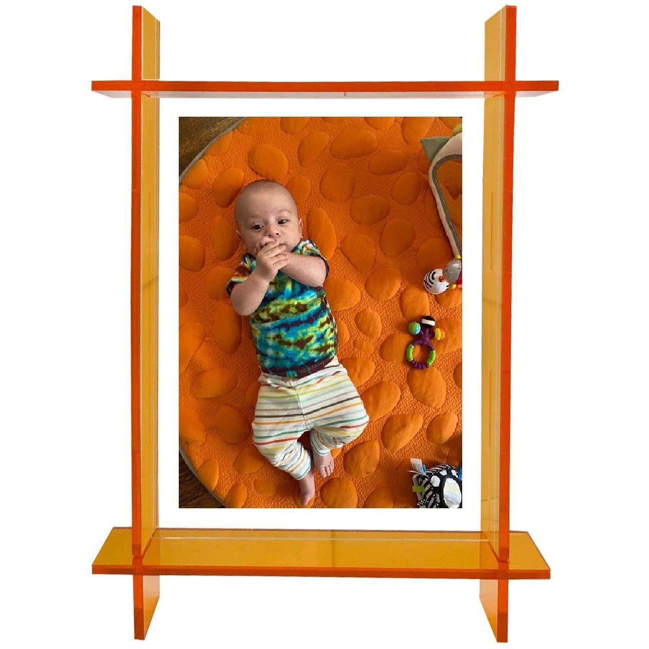 R 16 Home NEON ORANGE LUCITE 8X10 FRAME (LPF02-ORNG)