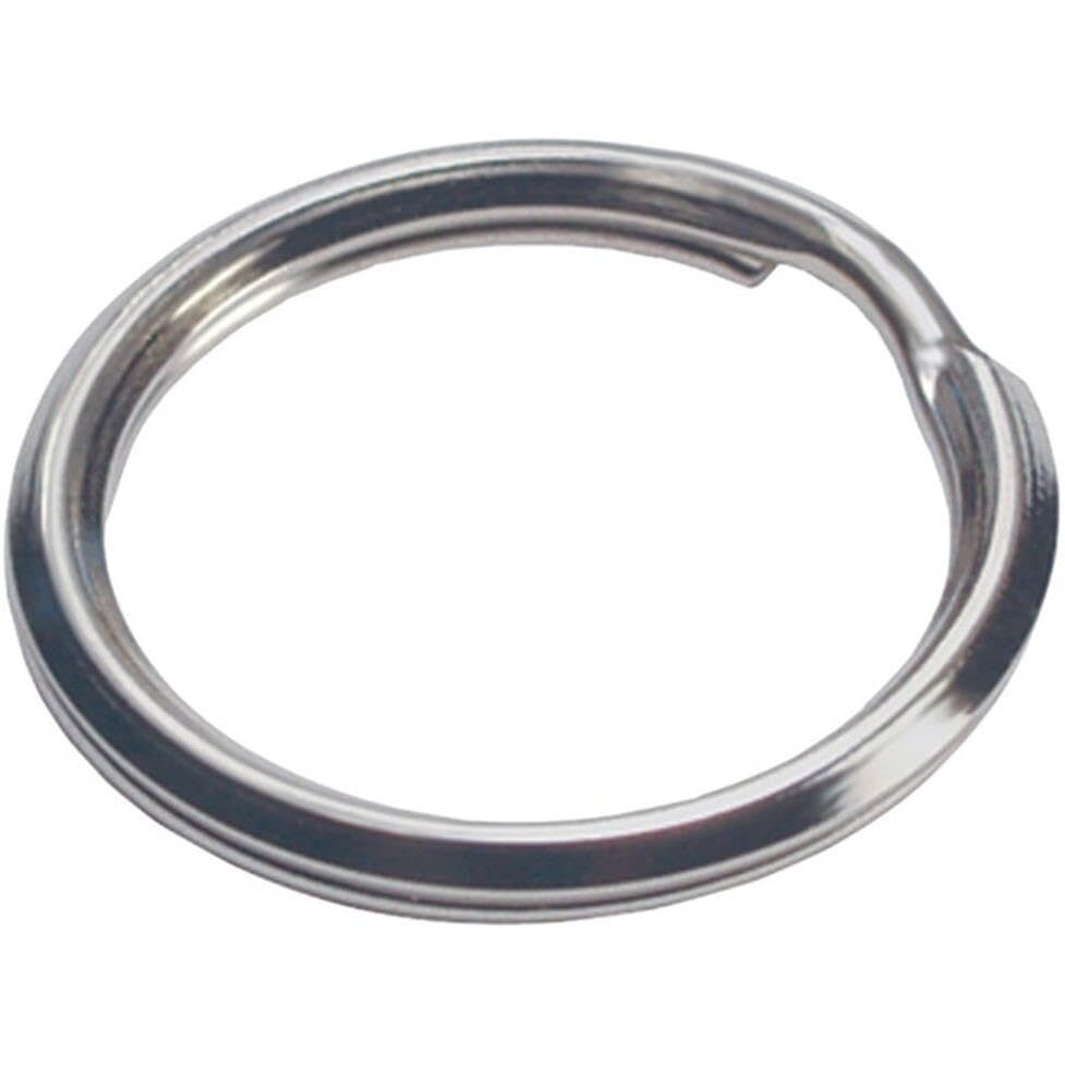 Tempered Steel Split Rings & Cable Key Ring44 Silver - Pack of 50