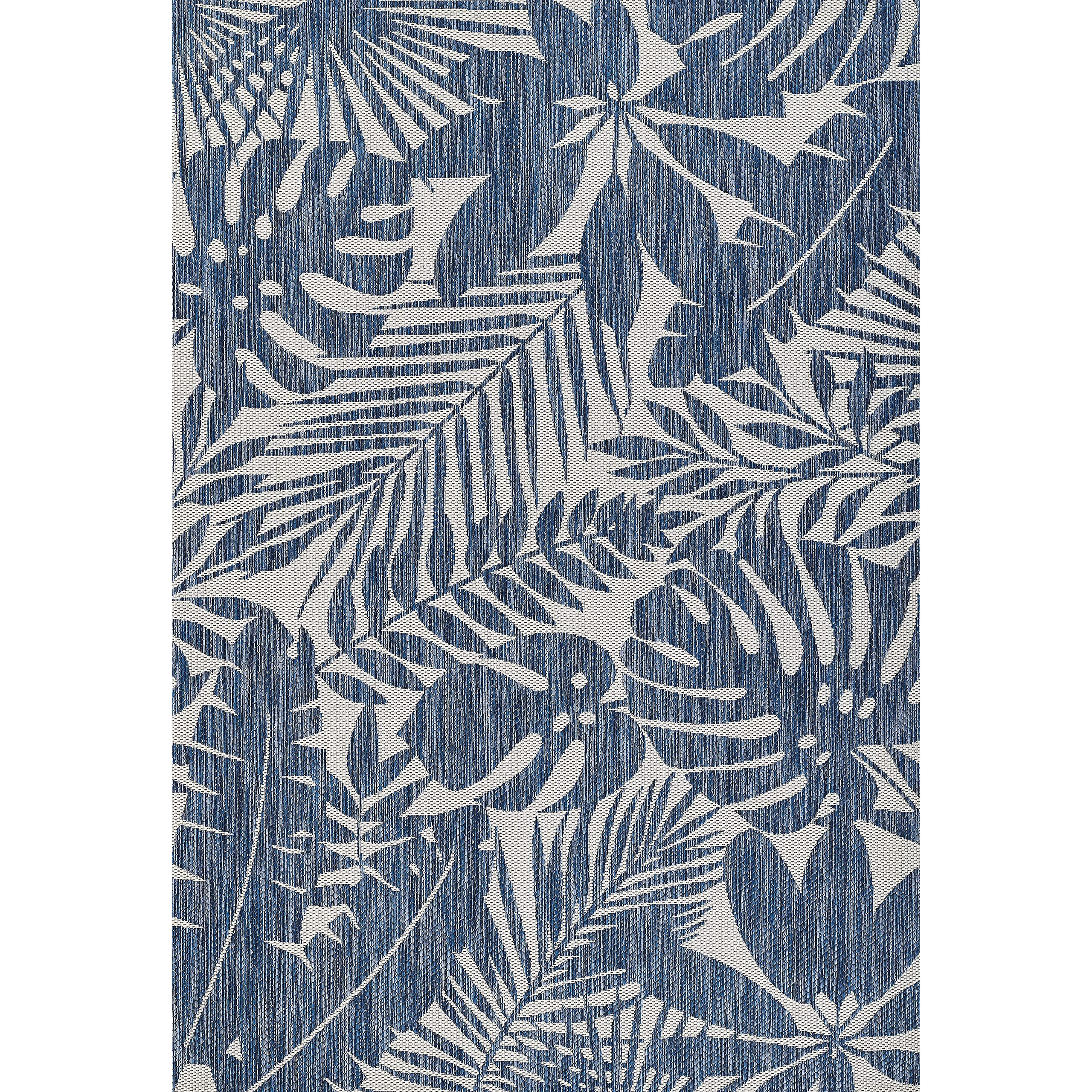 Novogratz by Momeni Villa Salerno Blue Indoor/Outdoor Area Rug 3'3" X 5'