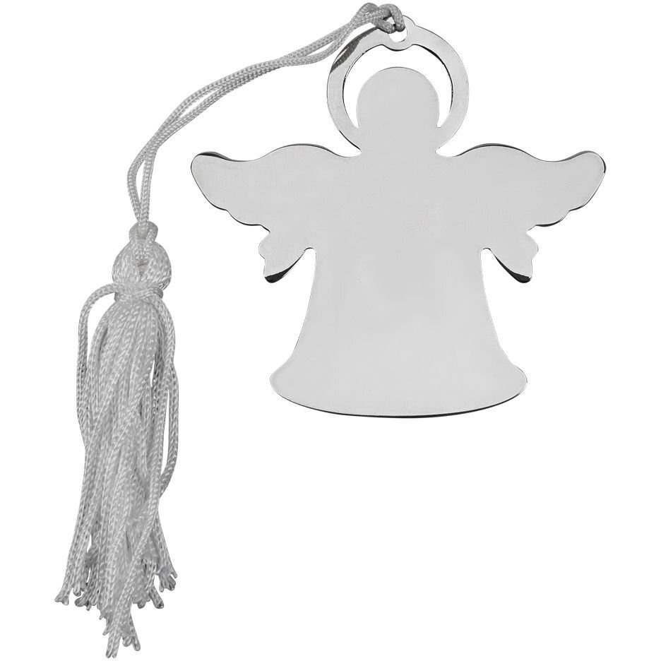 Surprise Angel Ornament with White Tassel44 Nickel Plated