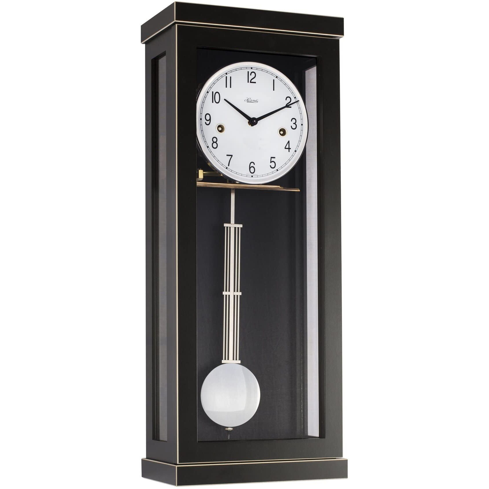 Hermle 70989740341 Carrington Mechanical German Wall Clock - Black