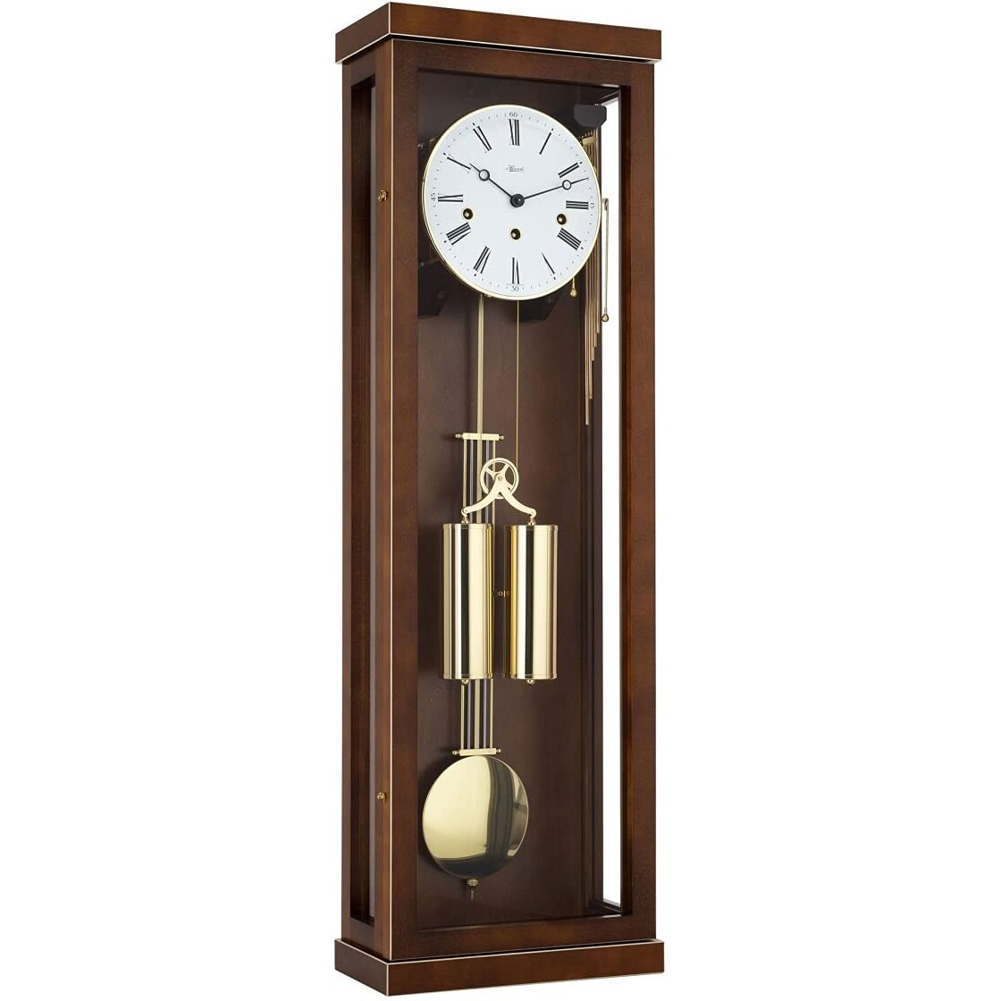 Hermle 70994030351 Lardeo Wall Clock with 4-4 Westminster Chime44 Walnut