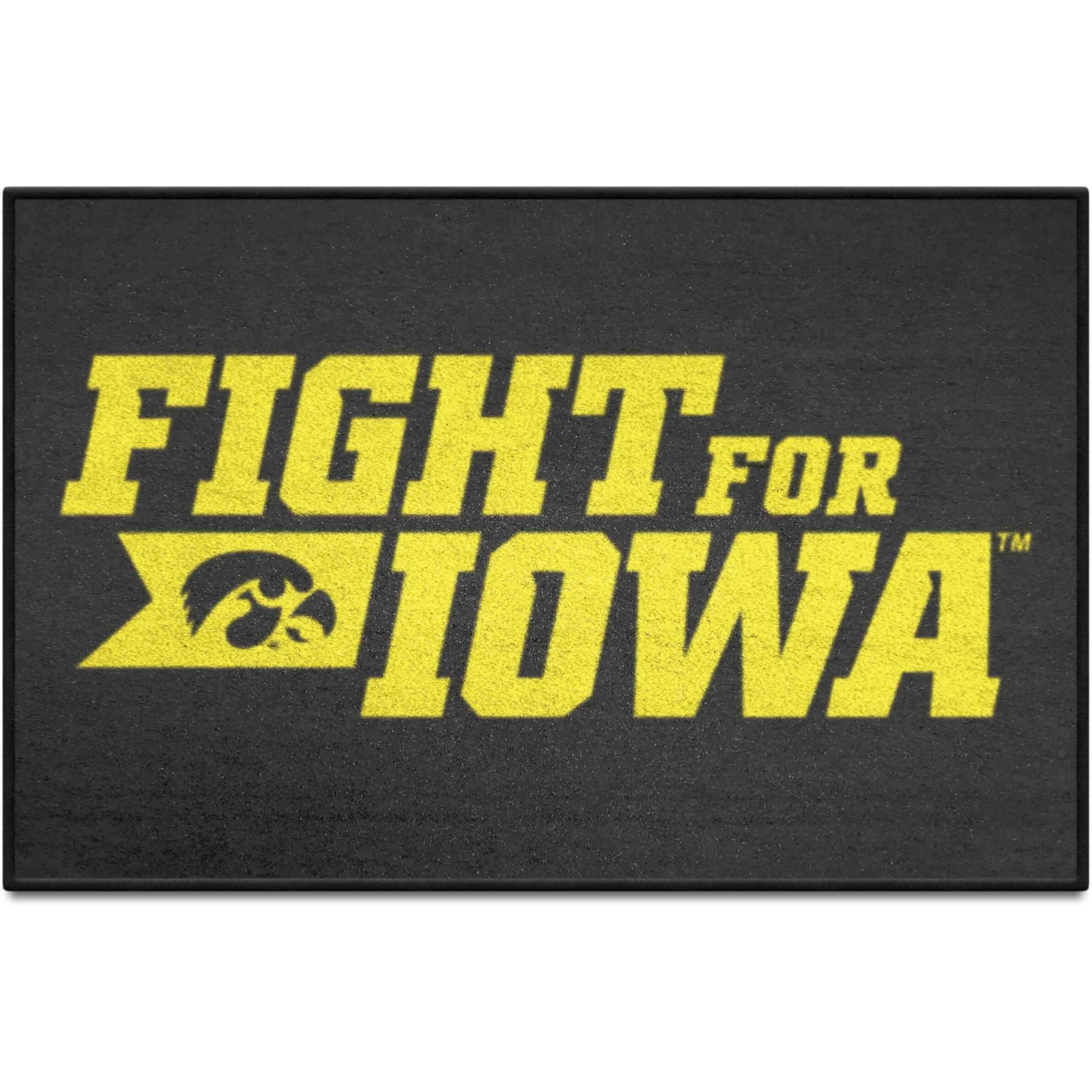 FANMATS 33432 NCAA - University of Iowa Starter Mat Accent Rug - 19in. x 30in. Slogan Starter Mat| Sports Fan Home Decor Rug and Tailgating Mat