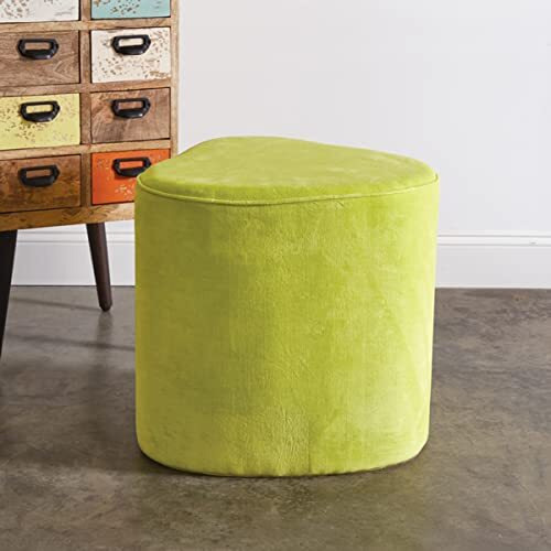 Yellow Velvet Ottoman