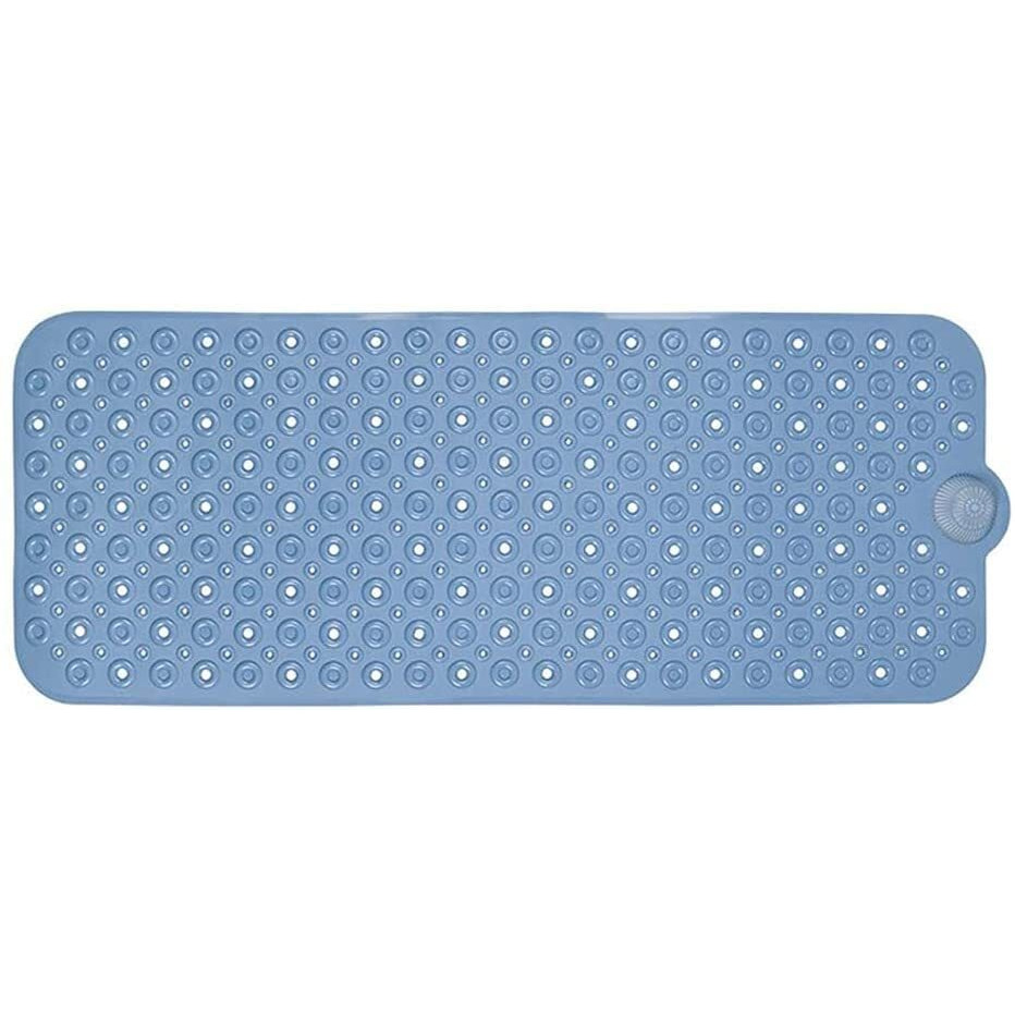 HomeRoots PVC Blue Bubbles Drain Hole Bathrub Mat