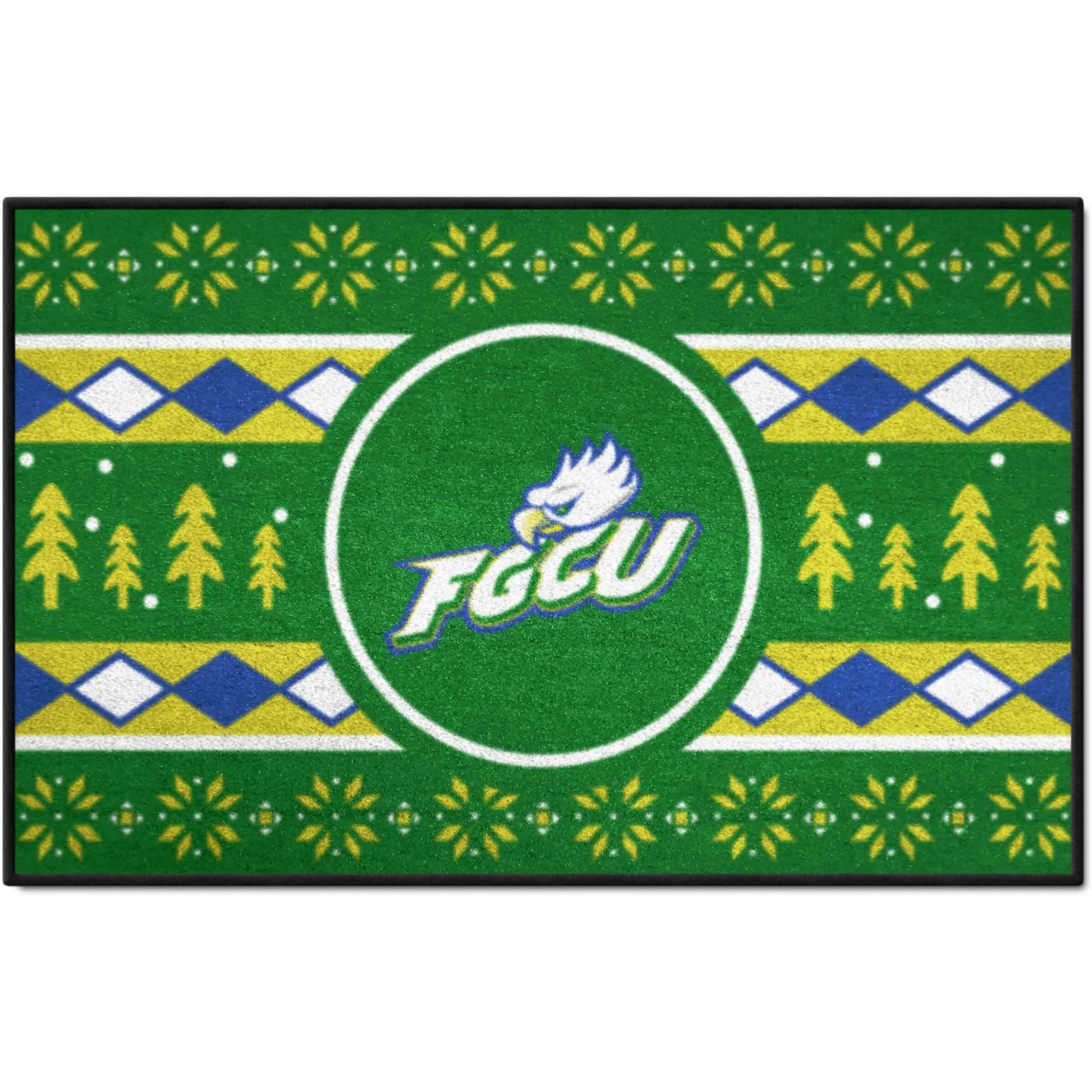 FANMATS 33298 NCAA - Florida Gulf Coast Eagles Holiday Sweater Starter Mat Accent Rug - 19in. x 30in.| Sports Fan Home Decor Rug and Tailgating Mat