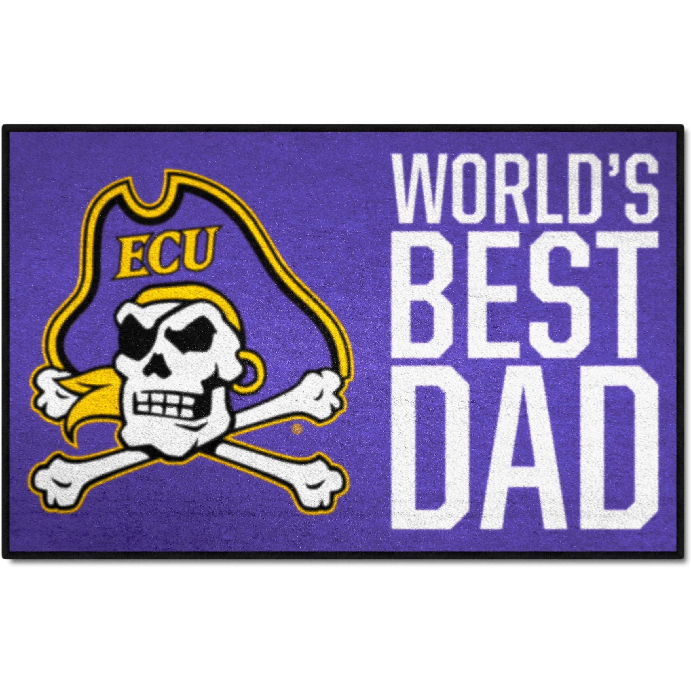 FANMATS 31225 East Carolina University Starter Mat Accent Rug - 19in. x 30in. | Sports Fan Home Decor Rug and Tailgating Mat World's Best Dad Starter Mat