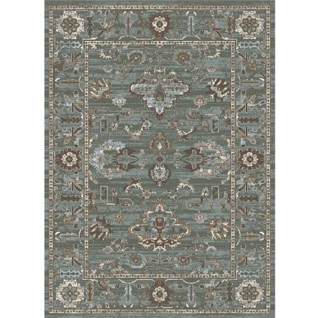 3562-0051-GREEN Colosseo Area Rug Green - 5 ft. 3 in. x 7 ft. 3 in.