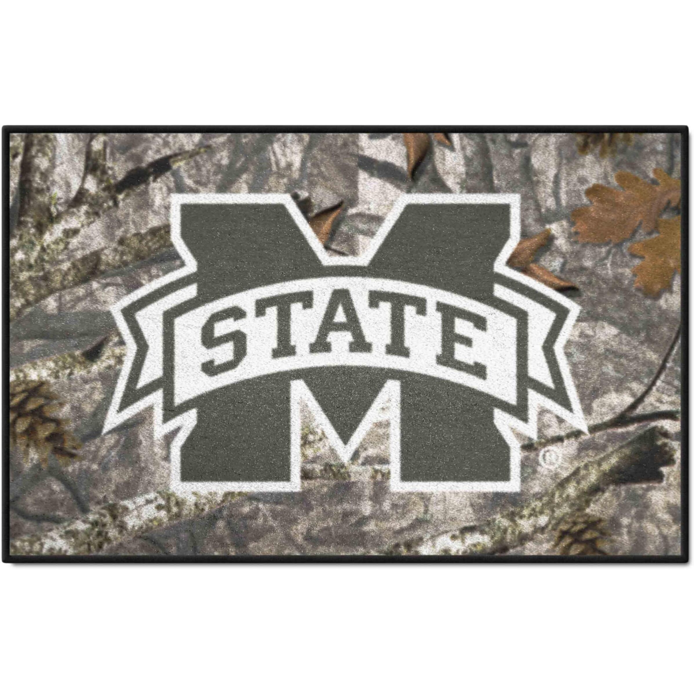 FANMATS 33955 NCAA - Mississippi State Bulldogs Camo Starter Mat Accent Rug - 19in. x 30in.| Sports Fan Home Decor Rug and Tailgating Mat