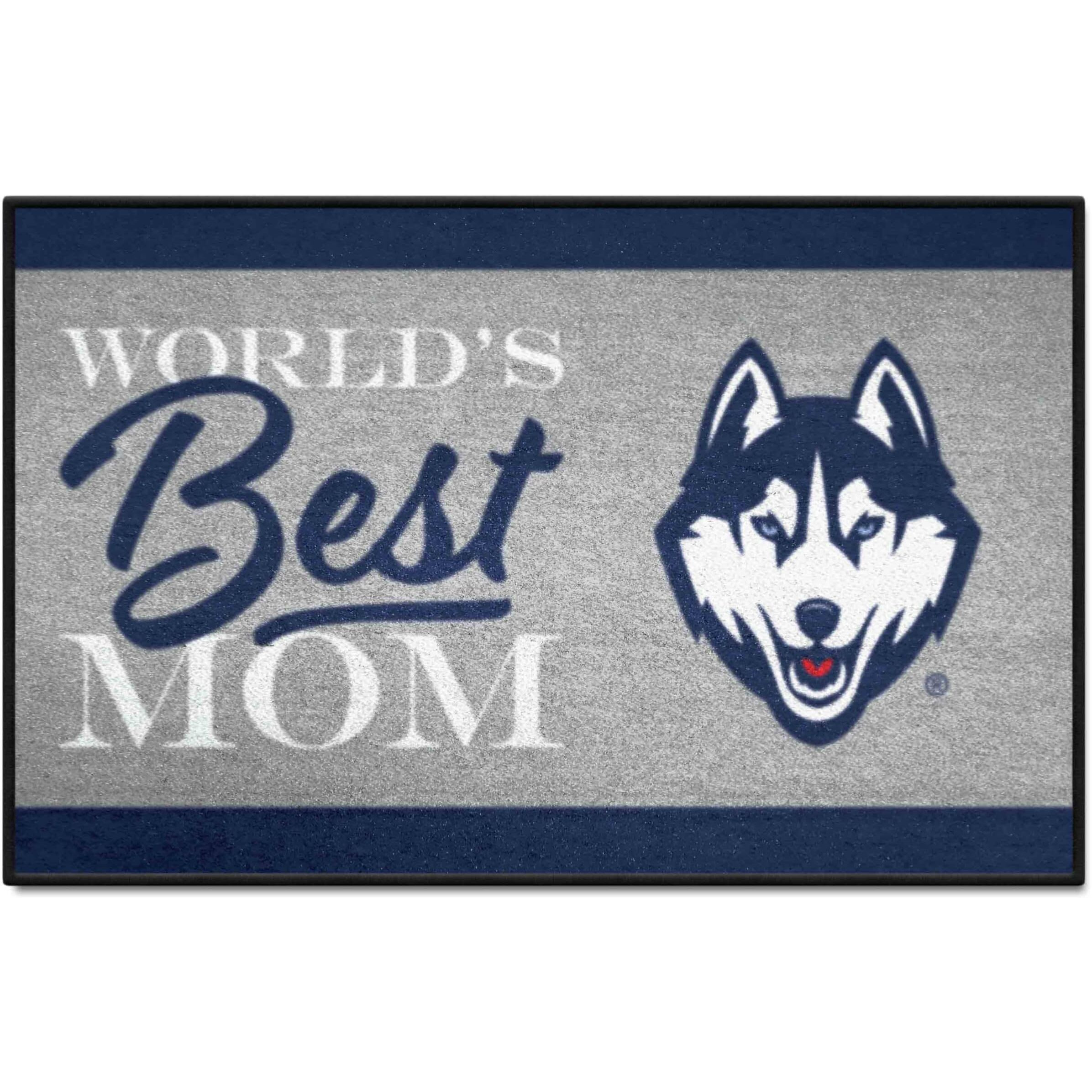 FANMATS 34536 NCAA - UConn Huskies World's Best Mom Starter Mat Accent Rug - 19in. x 30in.| Sports Fan Home Decor Rug and Tailgating Mat