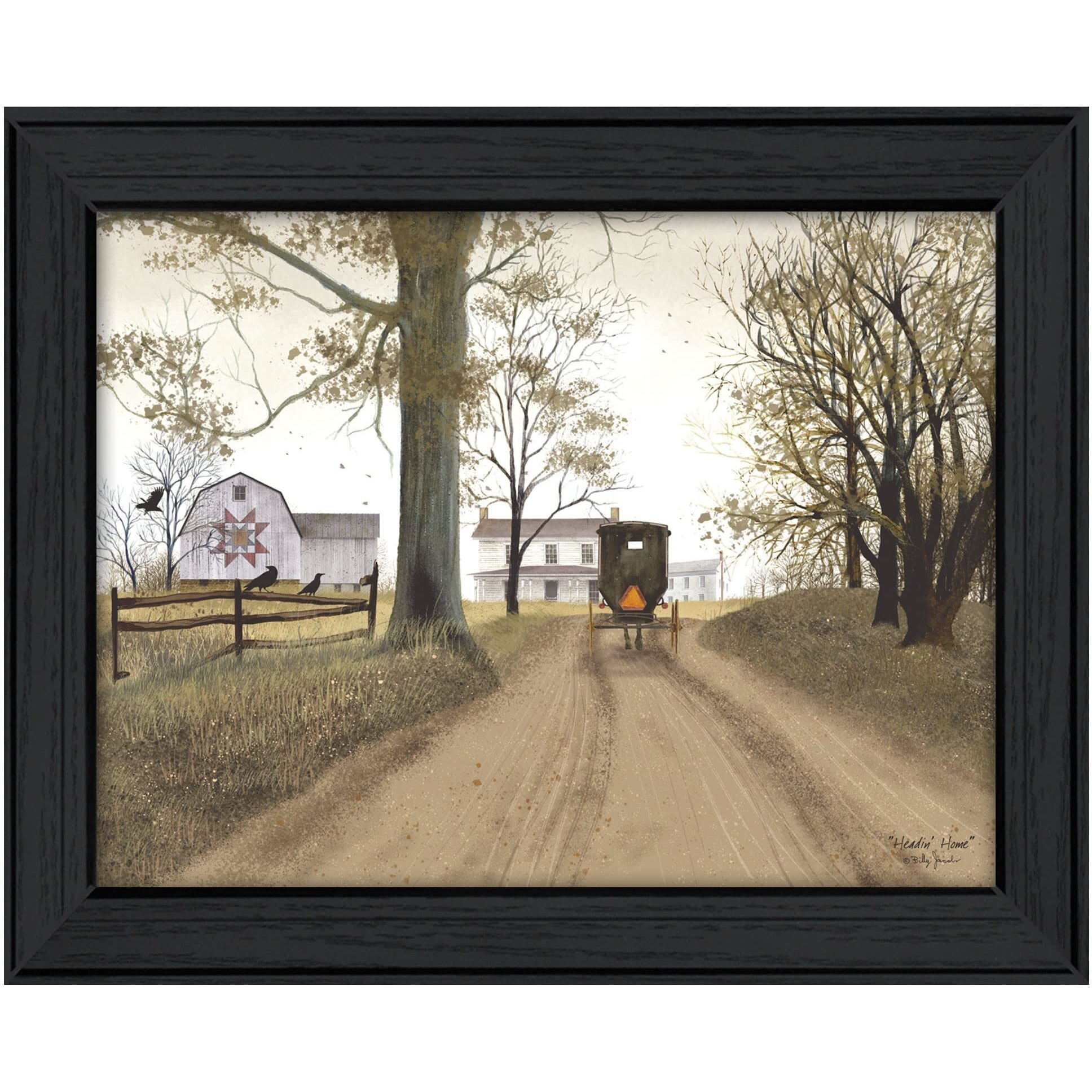 Headin Home 8 Black Framed Print Wall Art